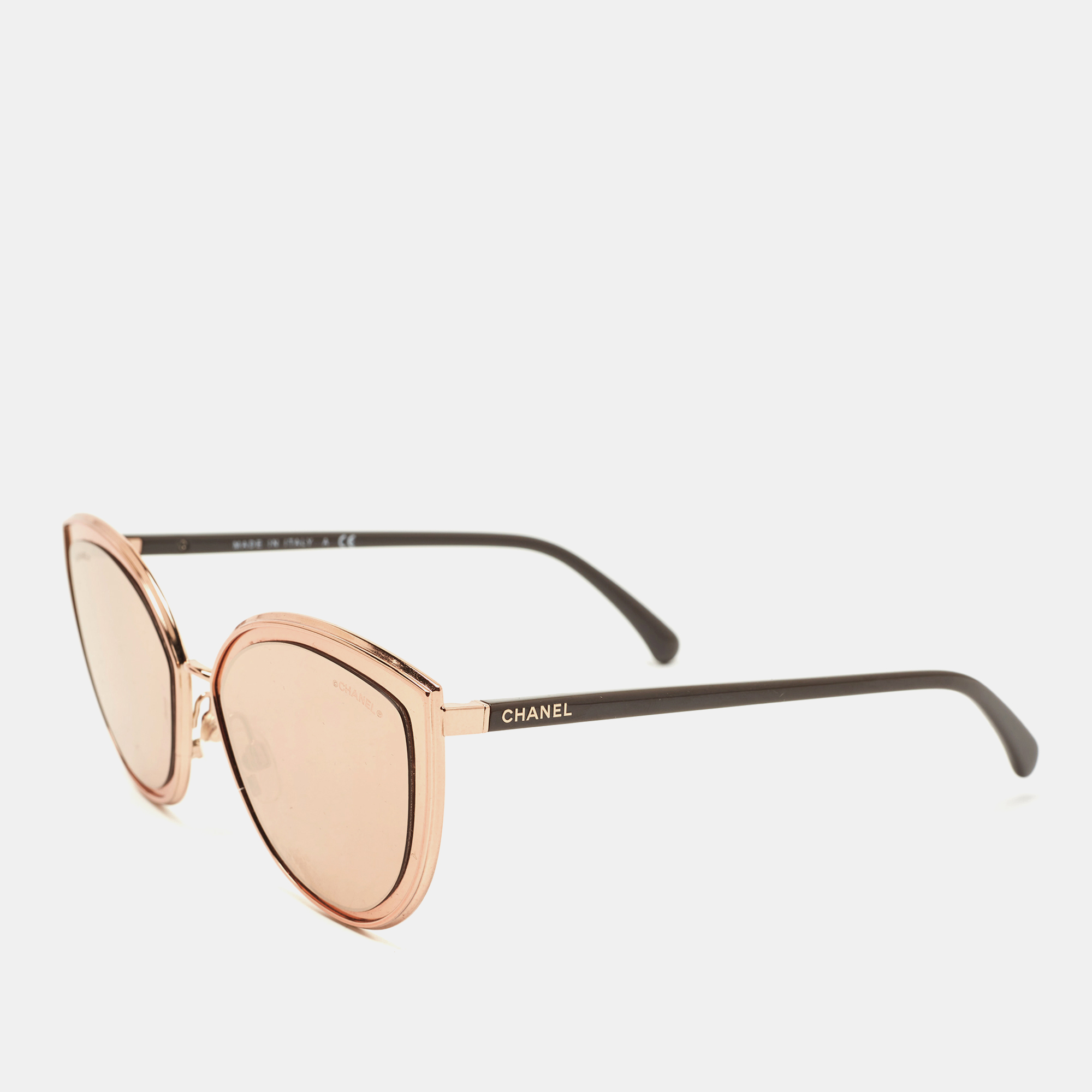 

Chanel Rose Gold Tone/Pink Mirrored 4222 Cat-Eye Sunglasses