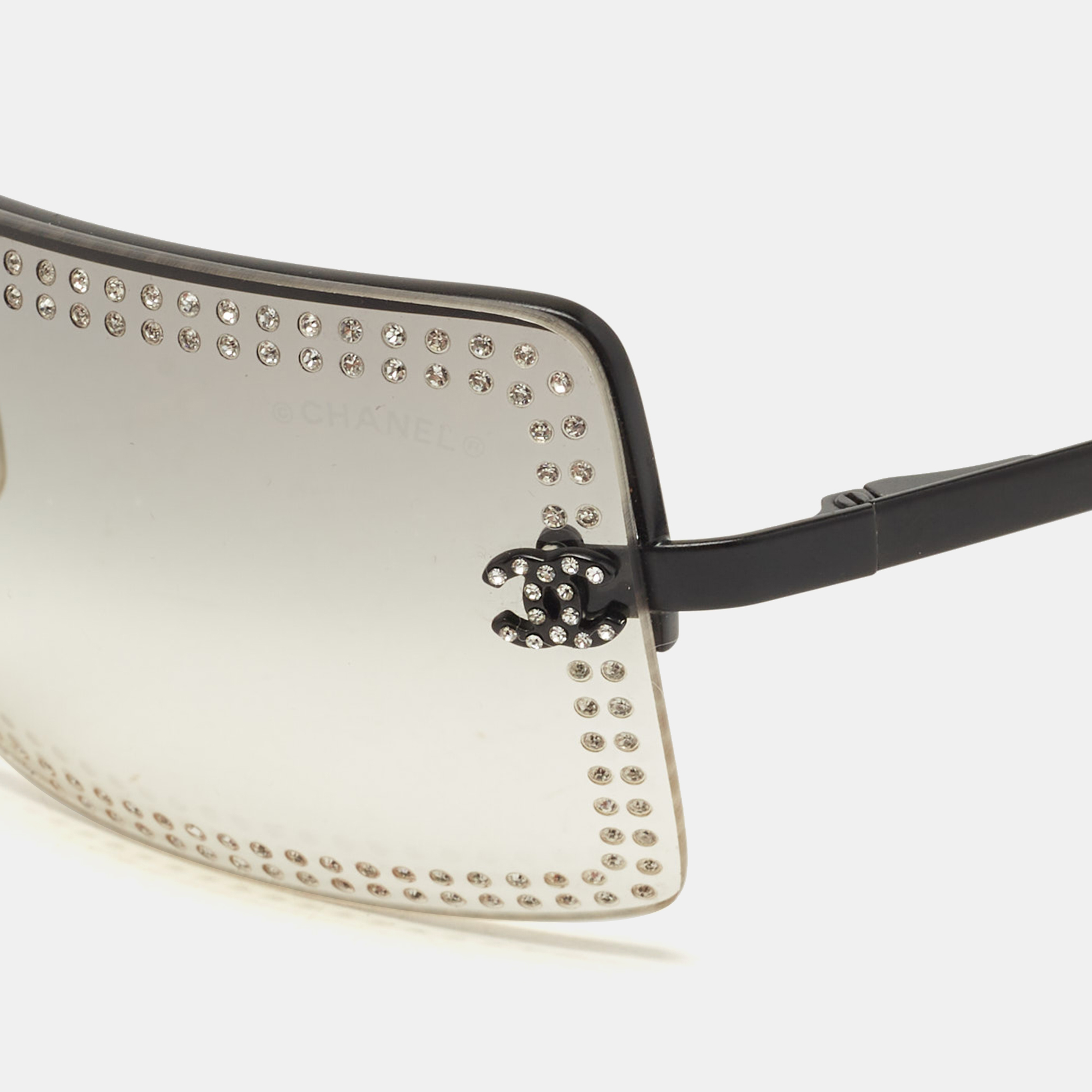 

Chanel Black Crystals Embellished Rimless Sunglasses
