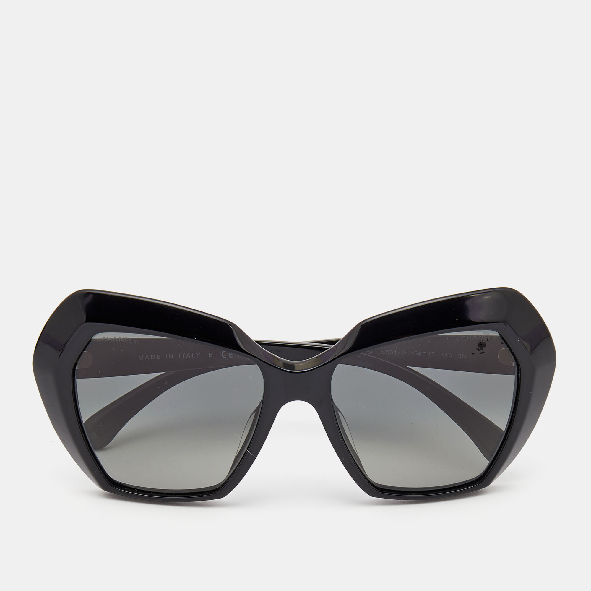Pre-owned Chanel Black Spring Gradient Oversized Sunglasses
