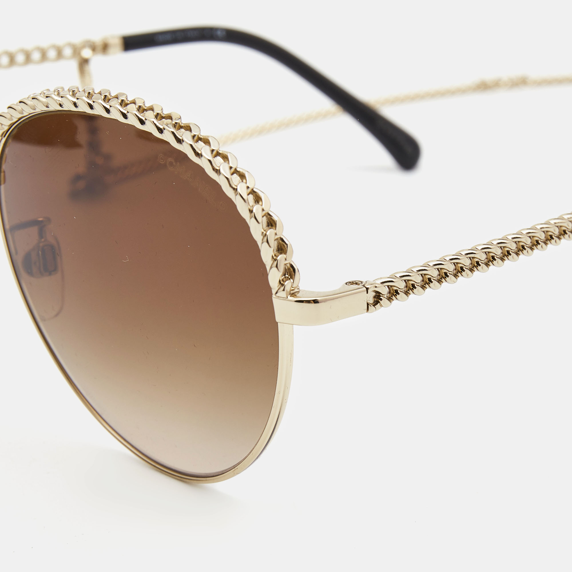 

Chanel Gold Tone/Brown Gradient 4242 Pantos Sunglasses