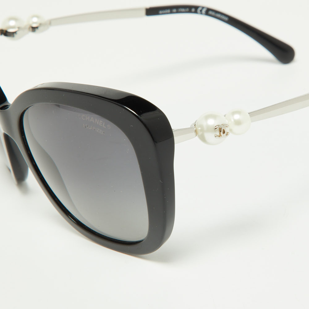 

Chanel Black/Grey Gradient 5339-H Pearl Oversized Sunglasses