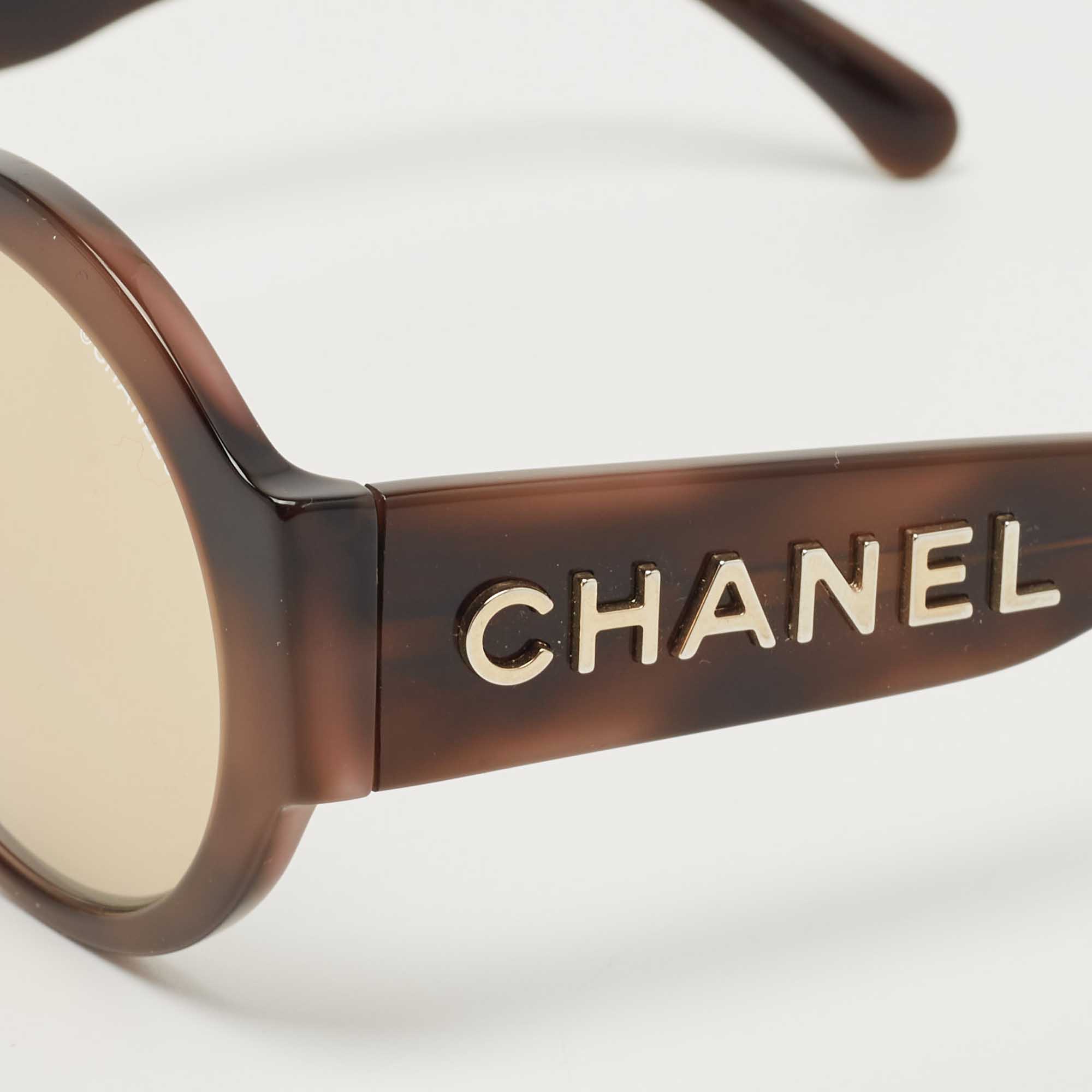 

Chanel Brown/Gold 5419-B Mirror Round Sunglasses