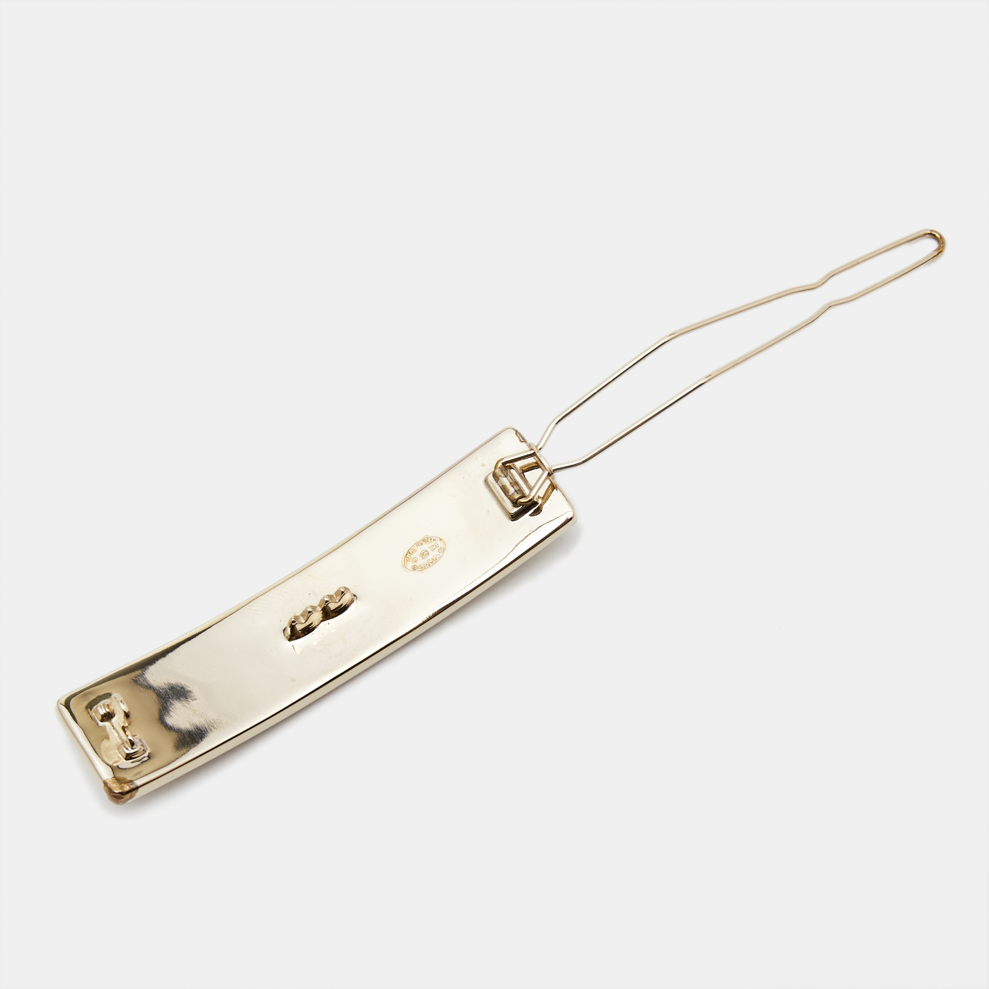 

Chanel Crystals Gold Tone Hair Clip
