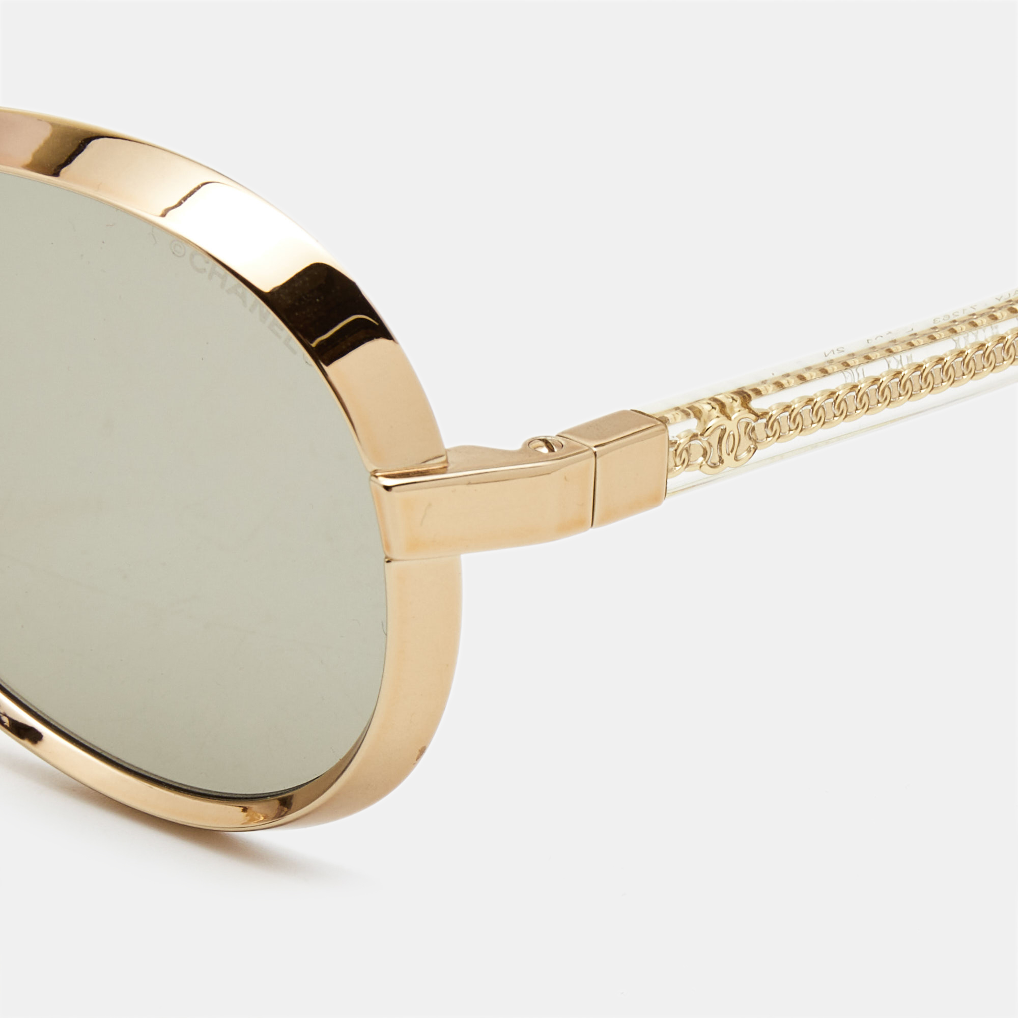 

Chanel Gold 71263 Metal Frame Round Sunglasses
