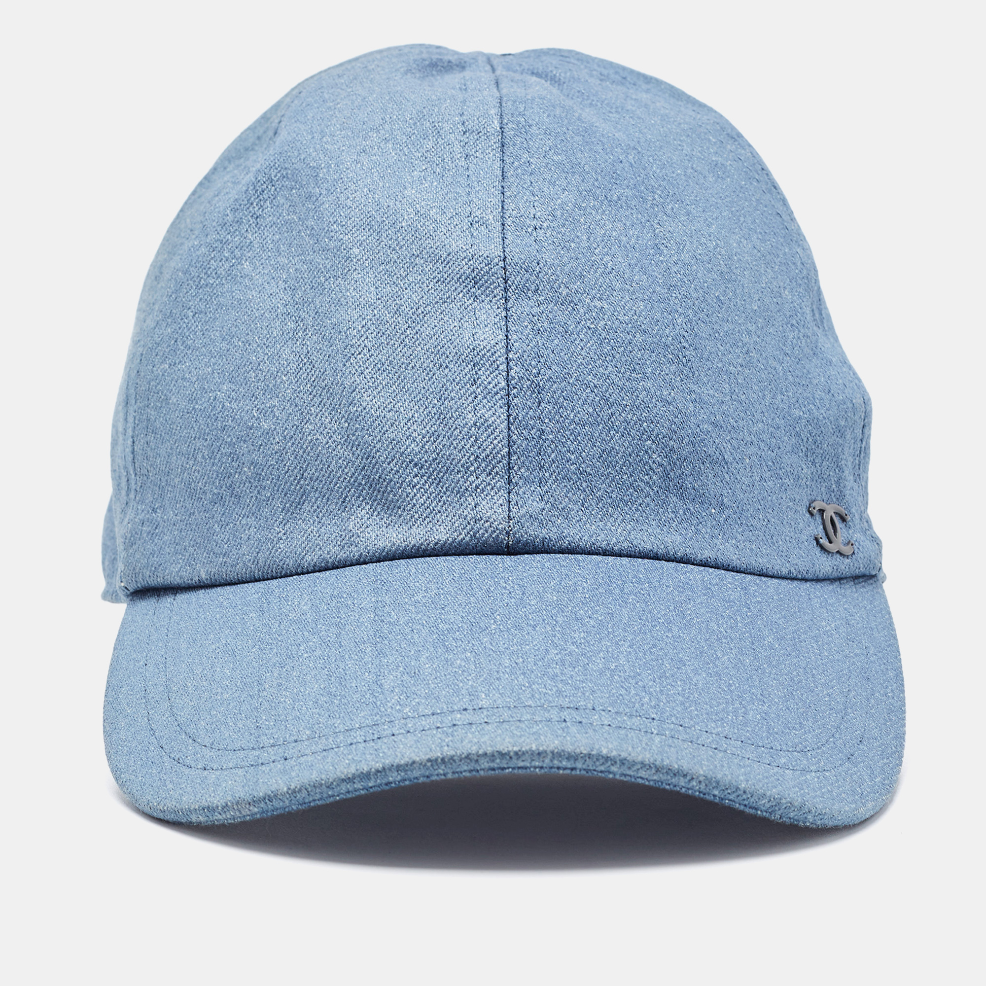 

Chanel Blue Cotton Logo Embellished Cap