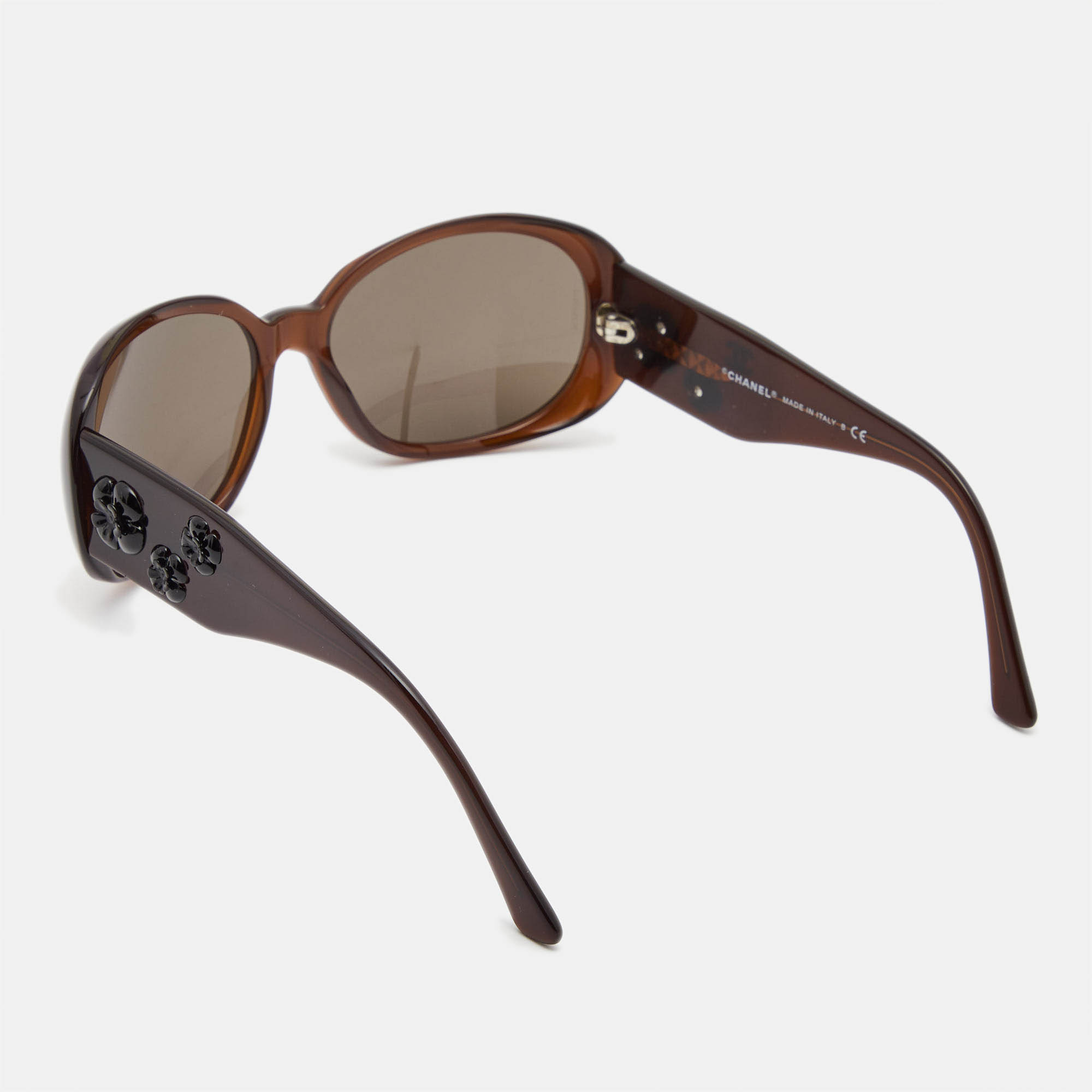 

Chanel Brown 5113 Camellia Flower Oval Sunglasses