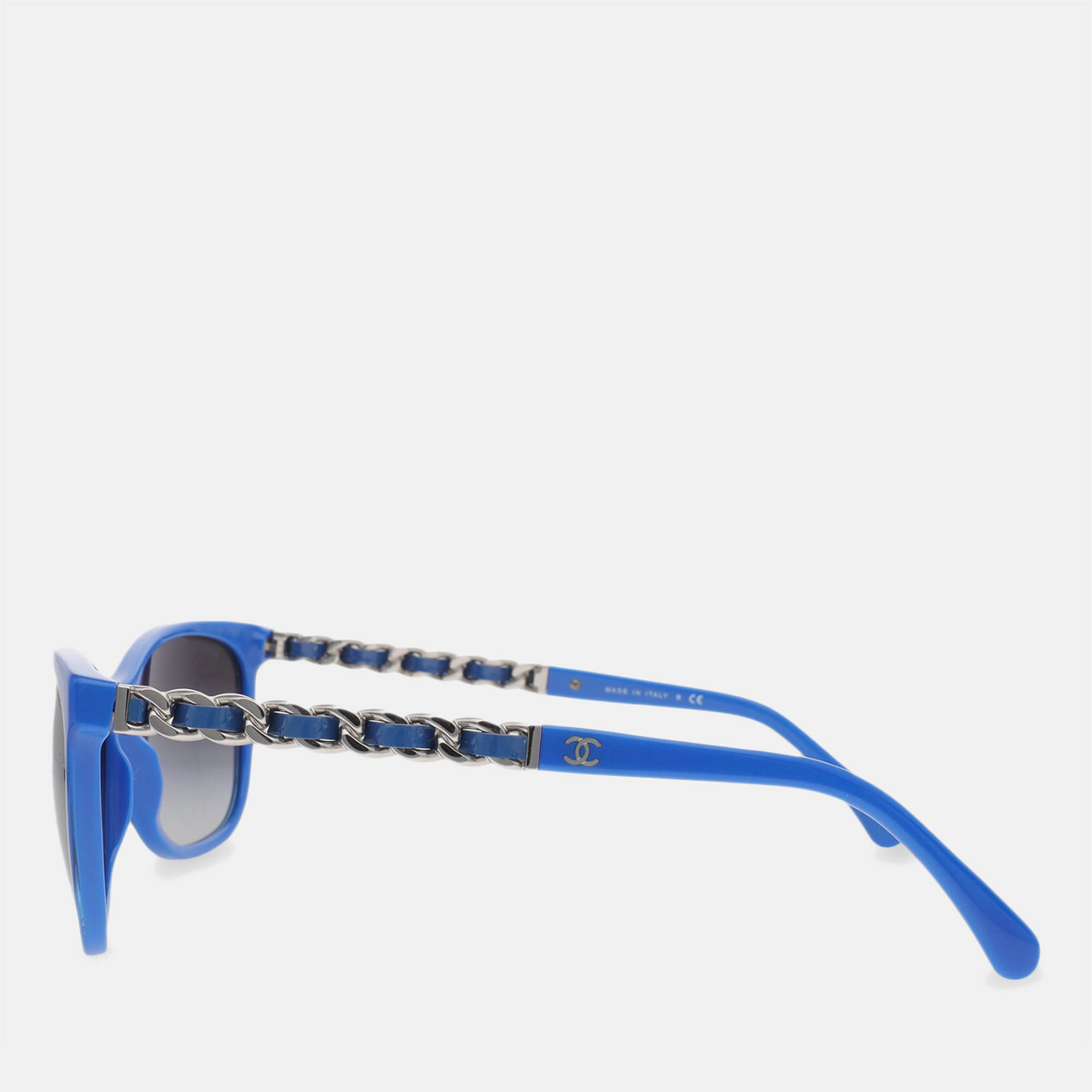 

Chanel Women's Synthetic Fibers Squared Frame Sunglasses - Blue