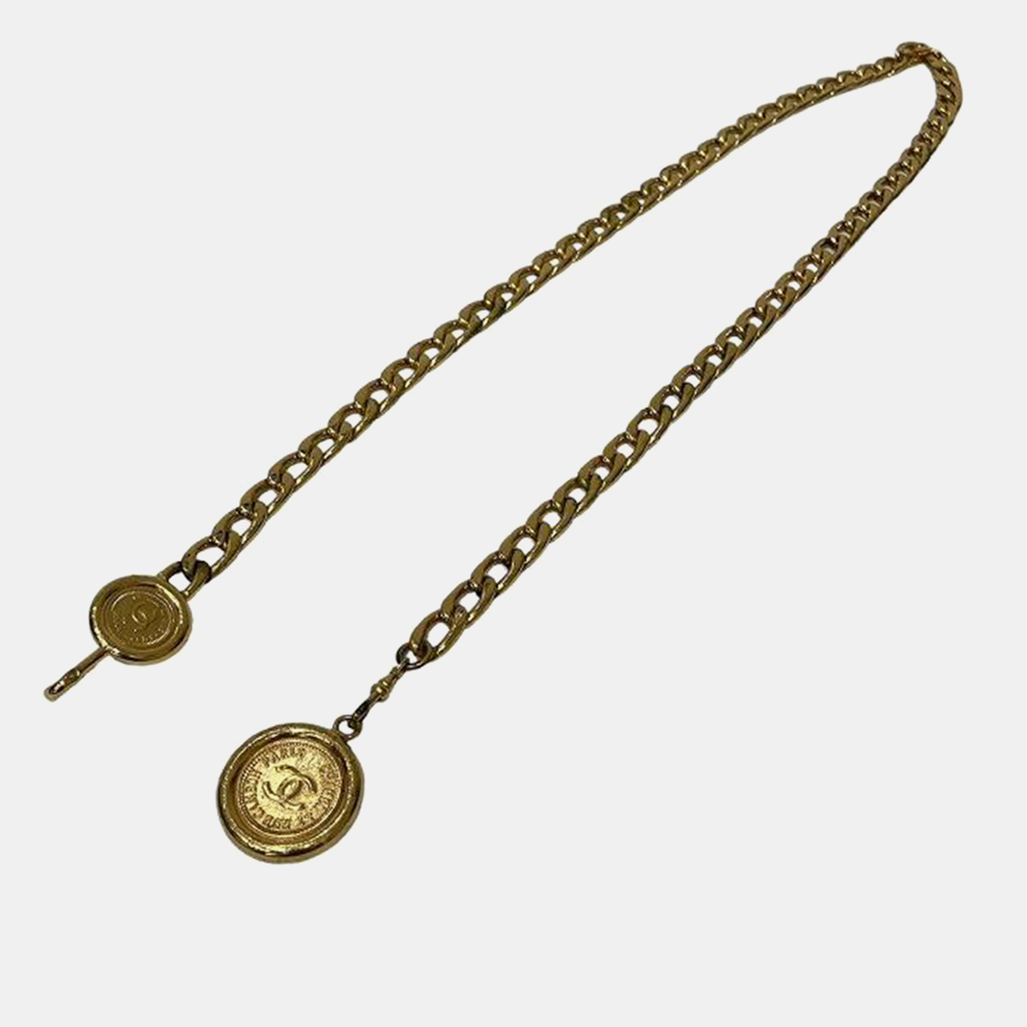 

Chanel Gold Metal CC Coin Chain Belt Belt
