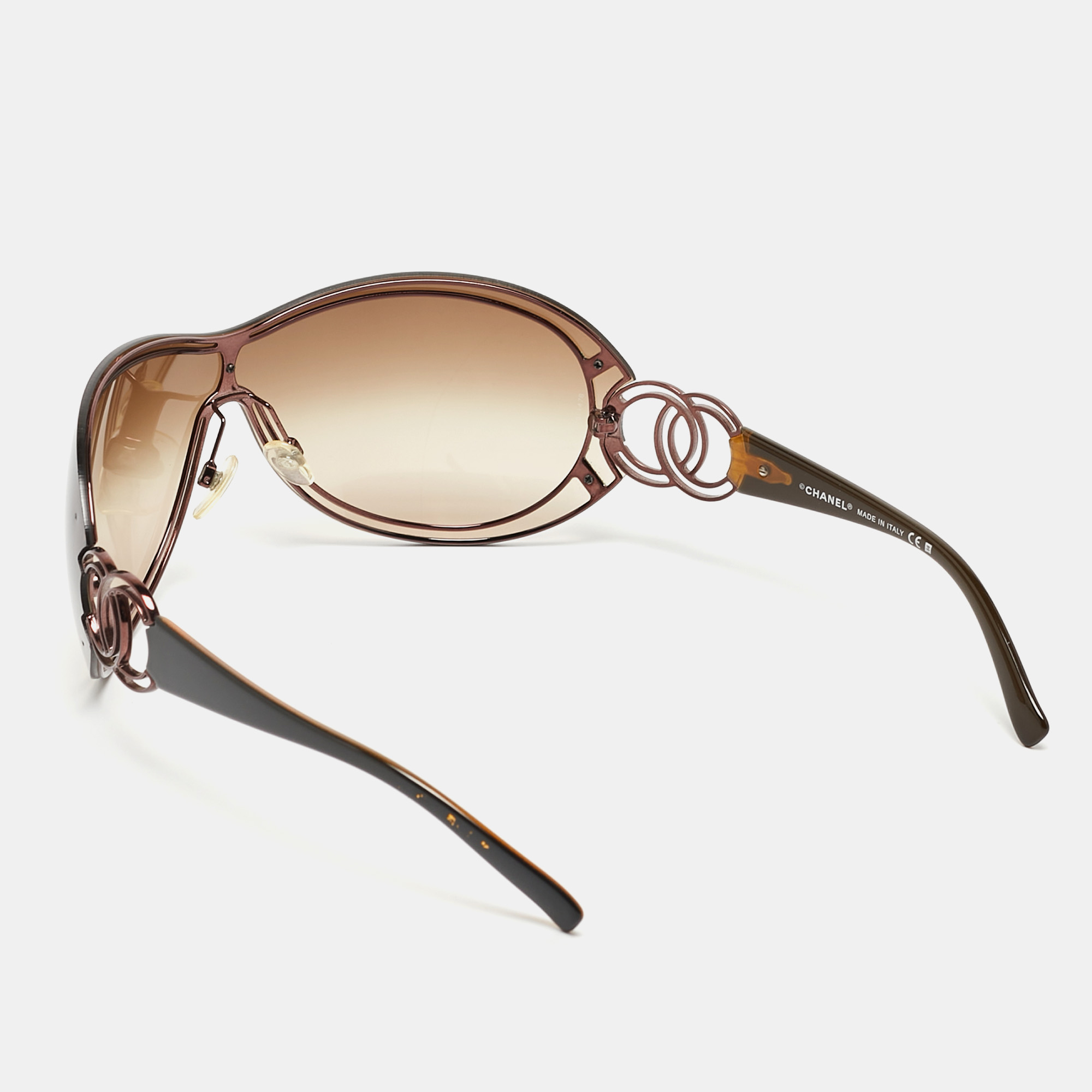 

Chanel Brown Gradient CC 4144 Shield Sunglasses