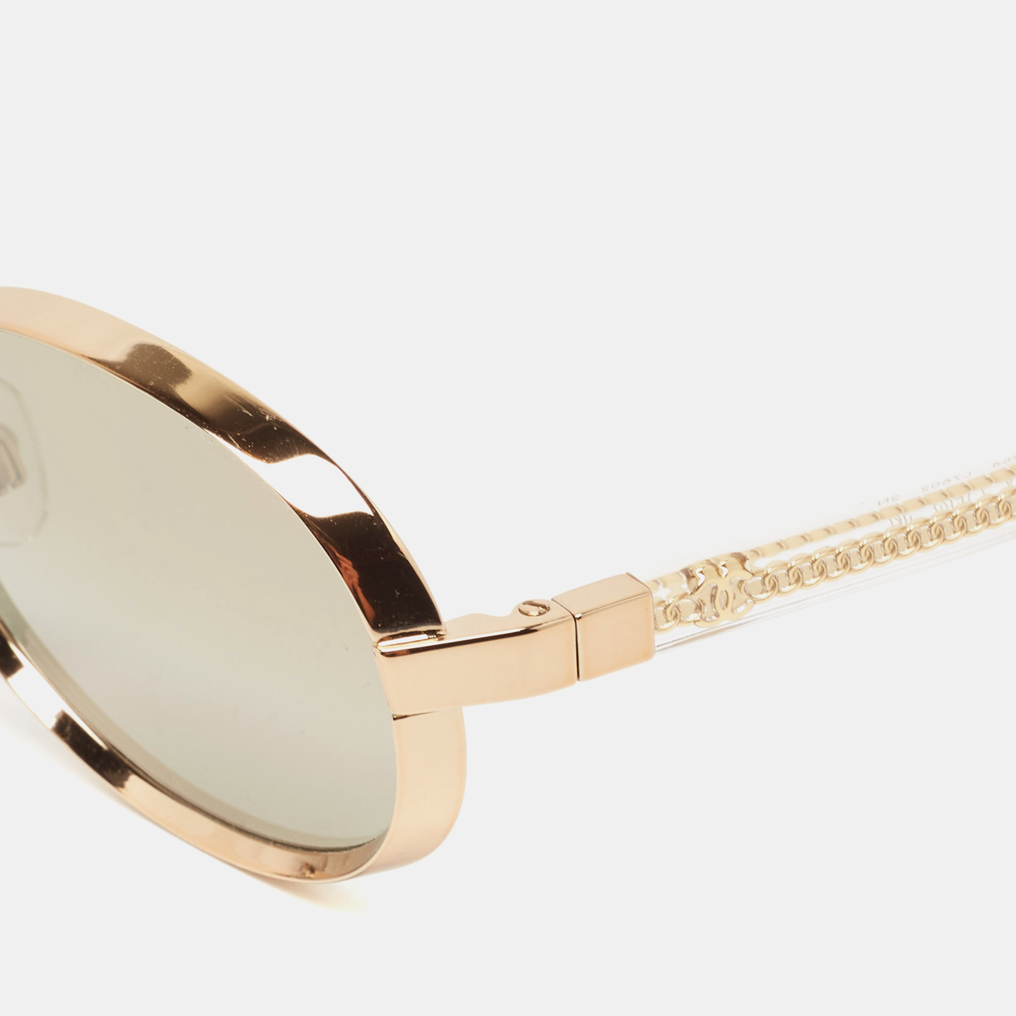 

Chanel Gold 71264 Metal Frame Round Sunglasses