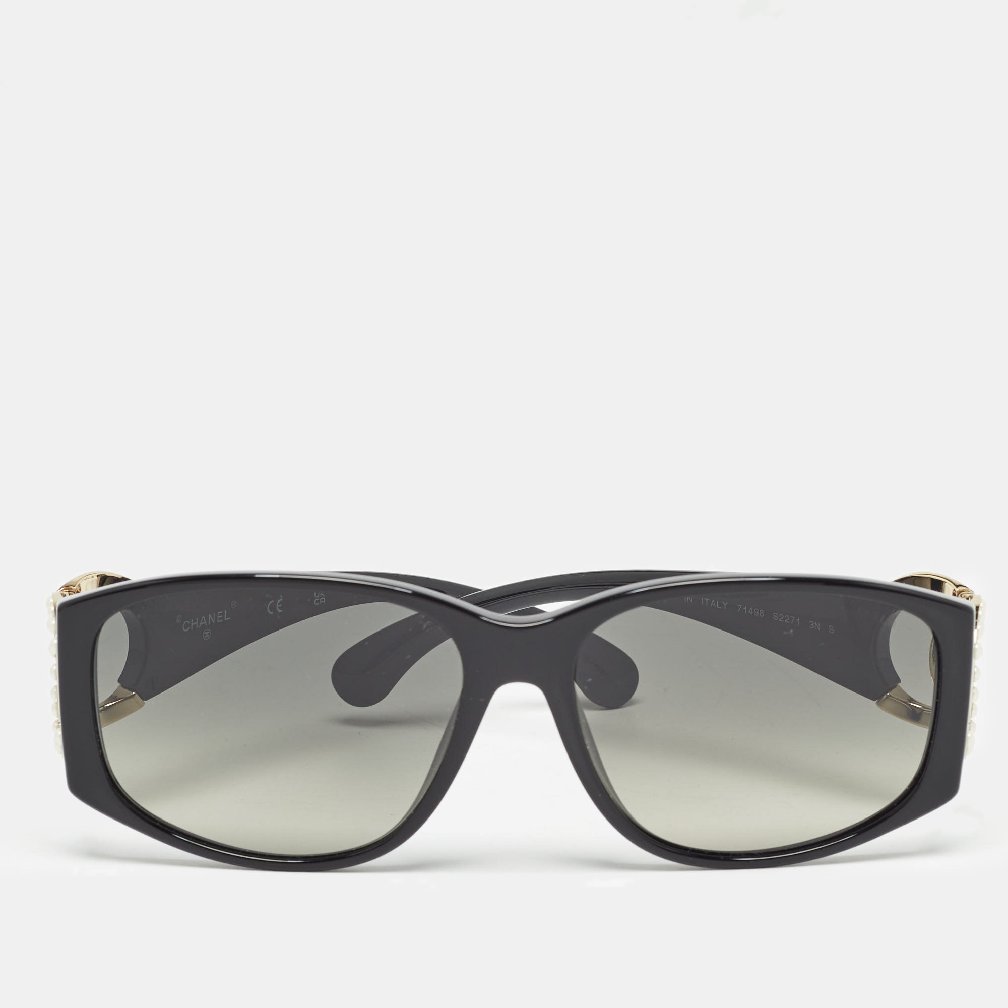 

Chanel Black Gradient 71498 Pearl CC Rectangular Sunglasses