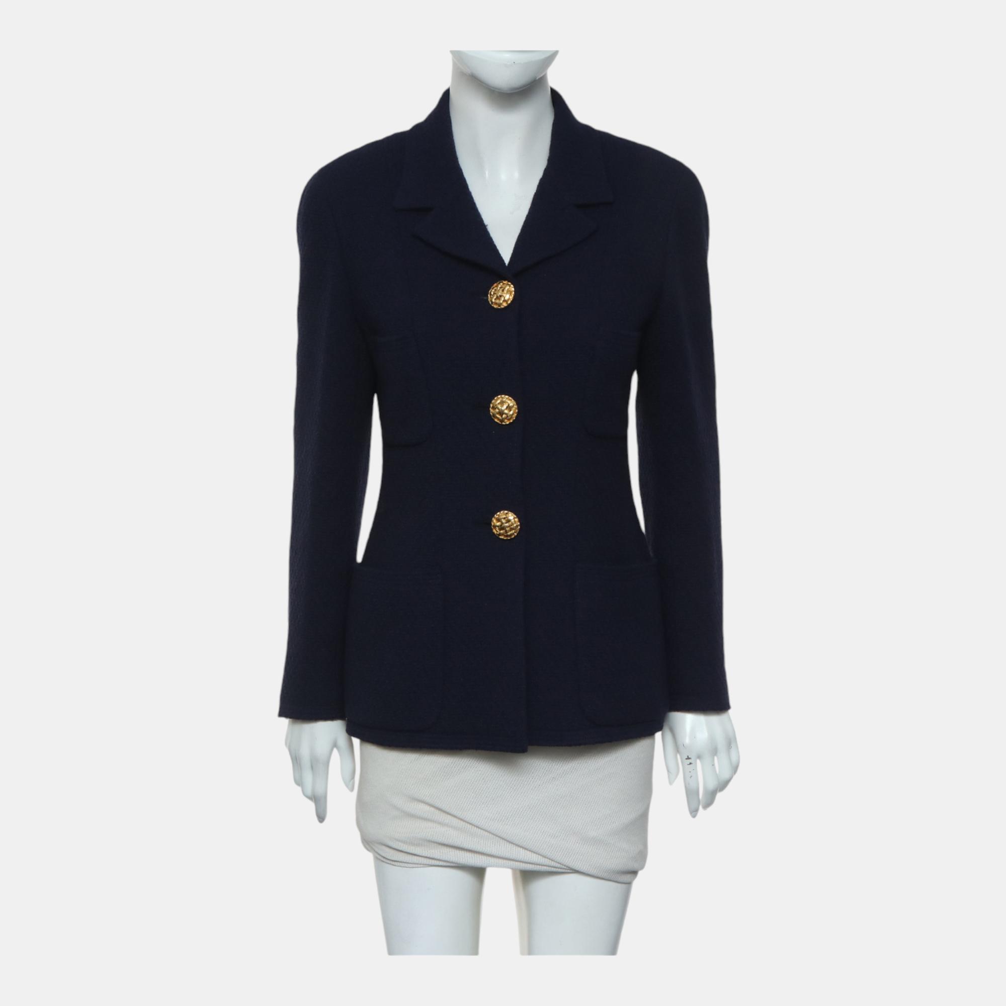 Chanel Vintage Blazer With Gold Buttons 