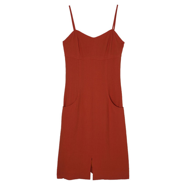 Pre Owned Chanel Orange Knee-length Dress L