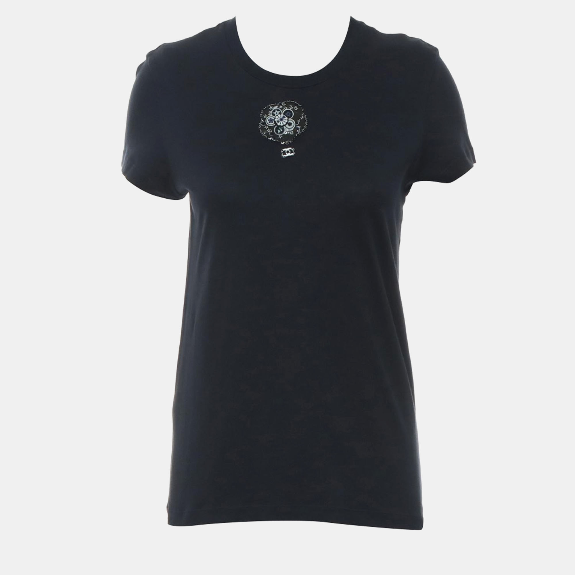 

Chanel Embellished T-Shirt, Navy blue