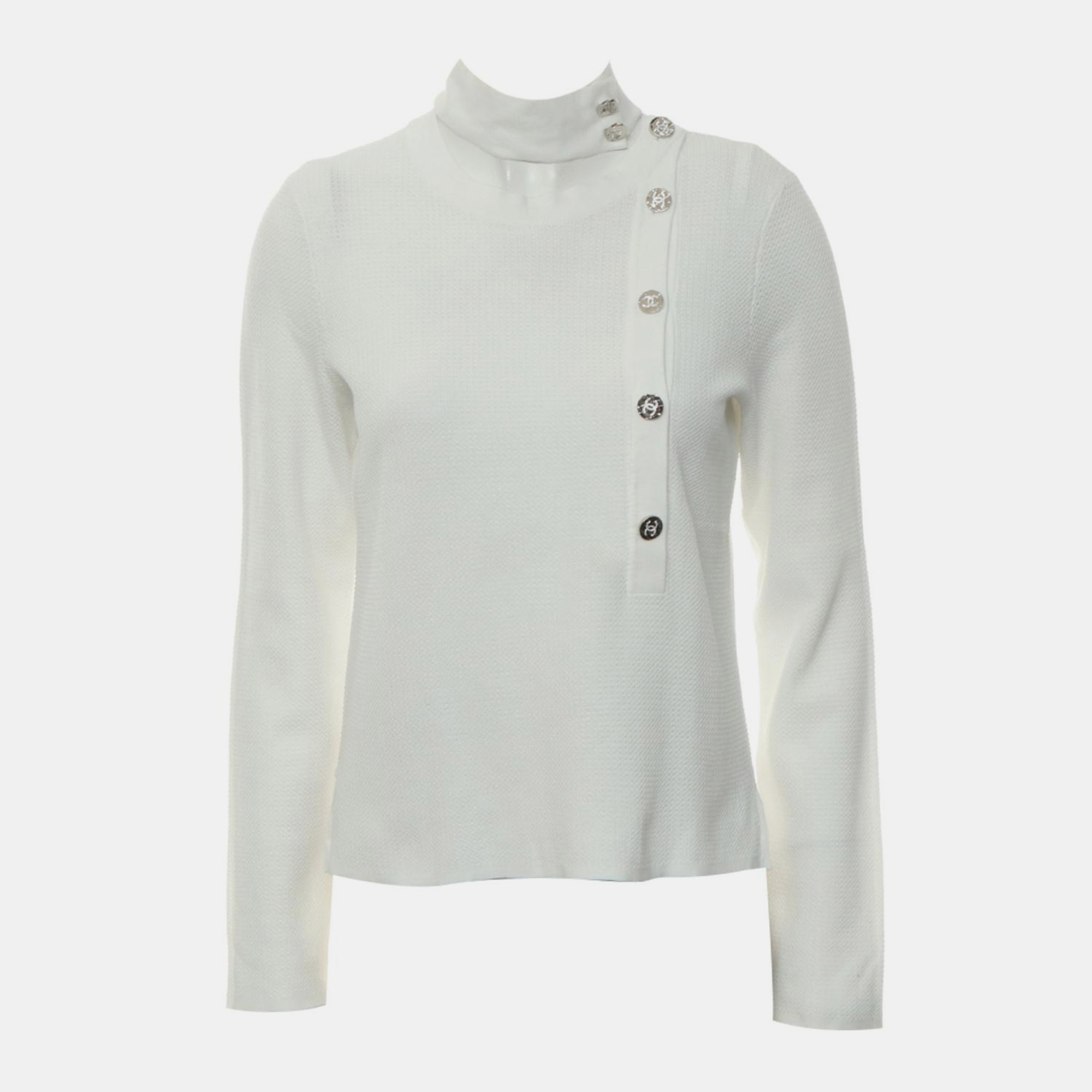 

Chanel Long Sleeve Top, White