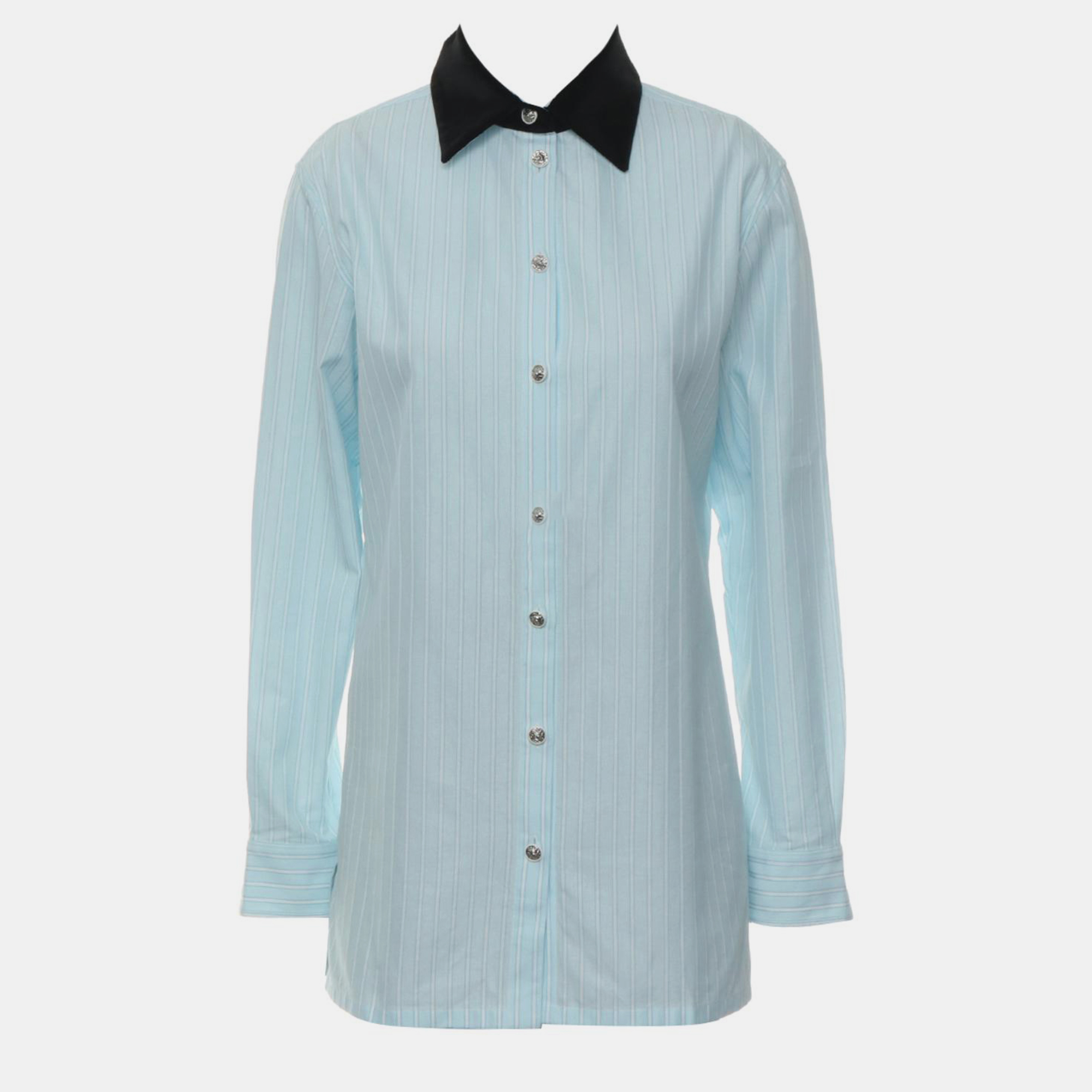 

Chanel Blue Cotton Stripes Shirt, Black