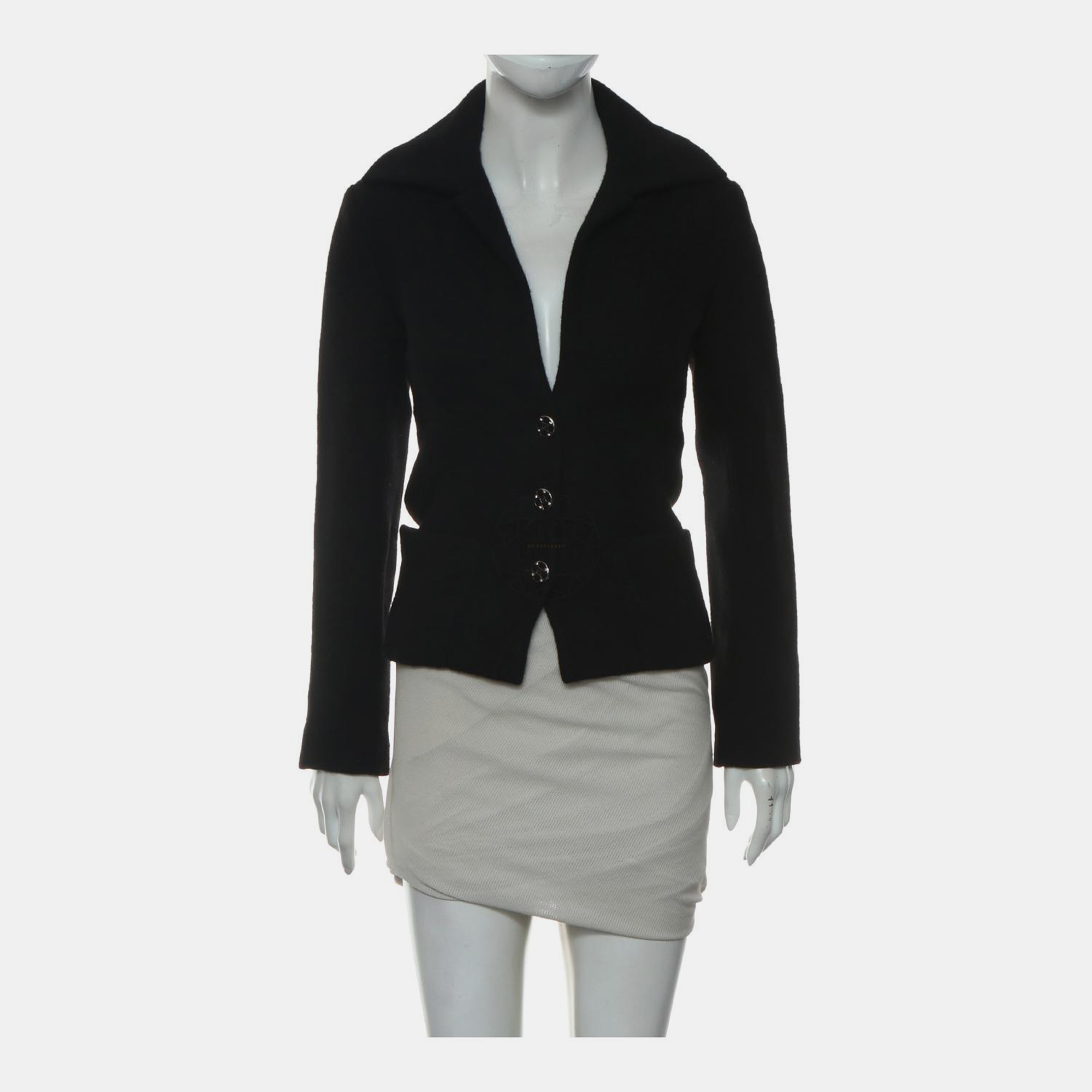 Chanel 22A/W Three-Buttons Wool Blazer 