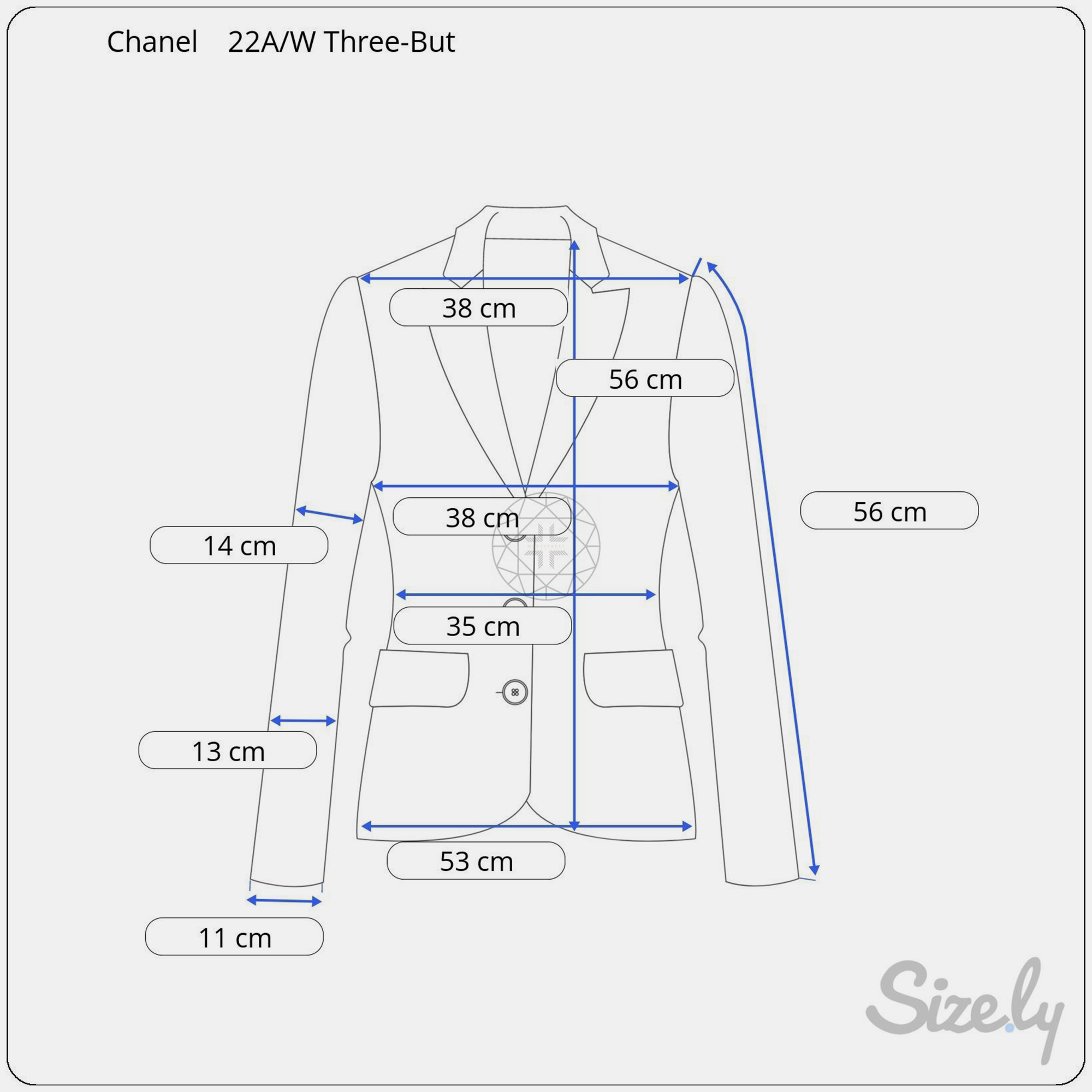 Chanel 22A/W Three-Buttons Wool Blazer 