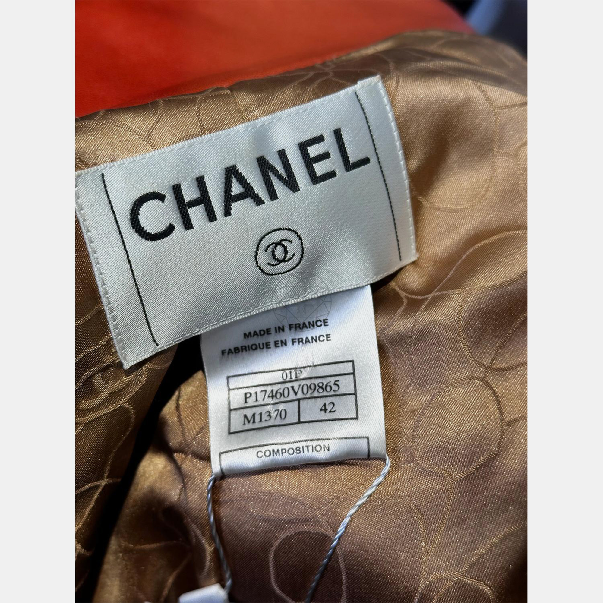 Chanel Salmon Boucle Zipped up Wool Jacket 