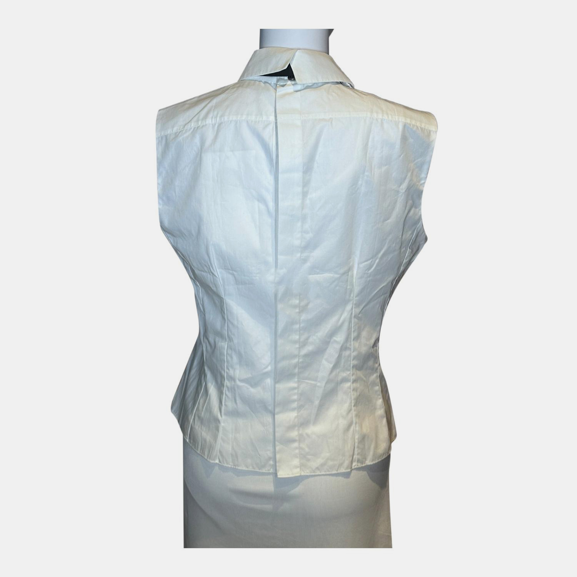 Chanel 07P White Vest with Bow Tie 