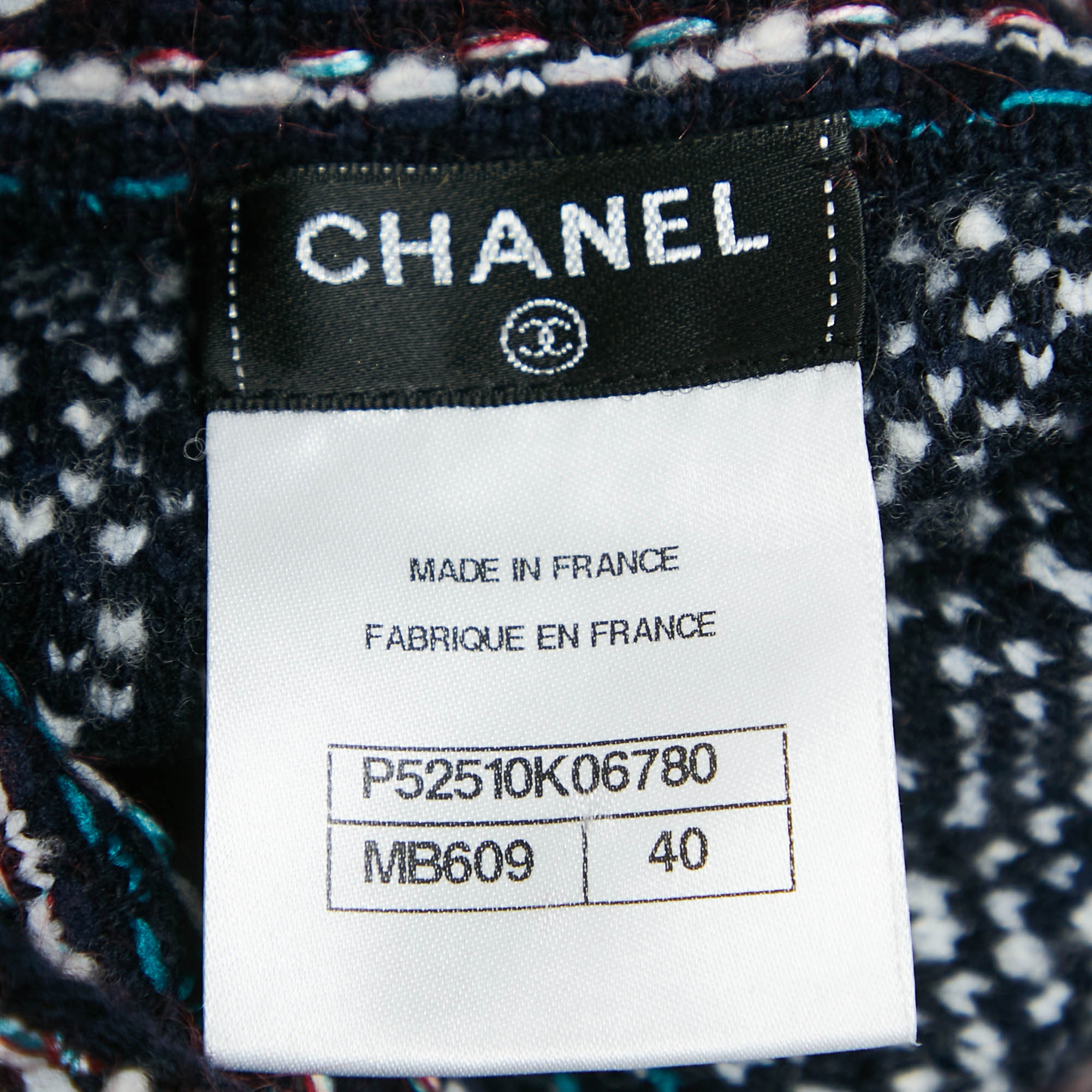 Chanel Multicolor Wool Blend Turtle Neck Jumper M 