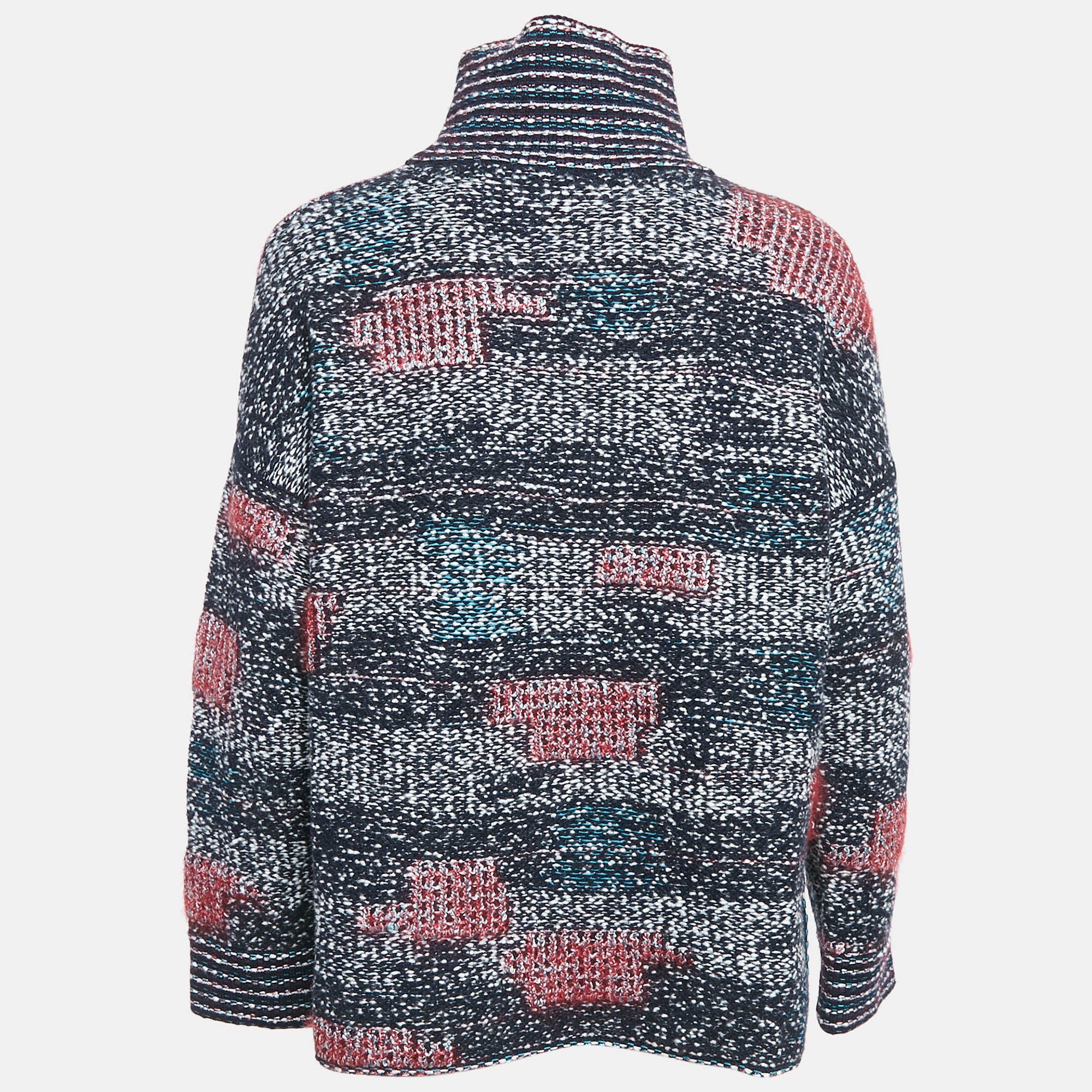 Chanel Multicolor Wool Blend Turtle Neck Jumper M 