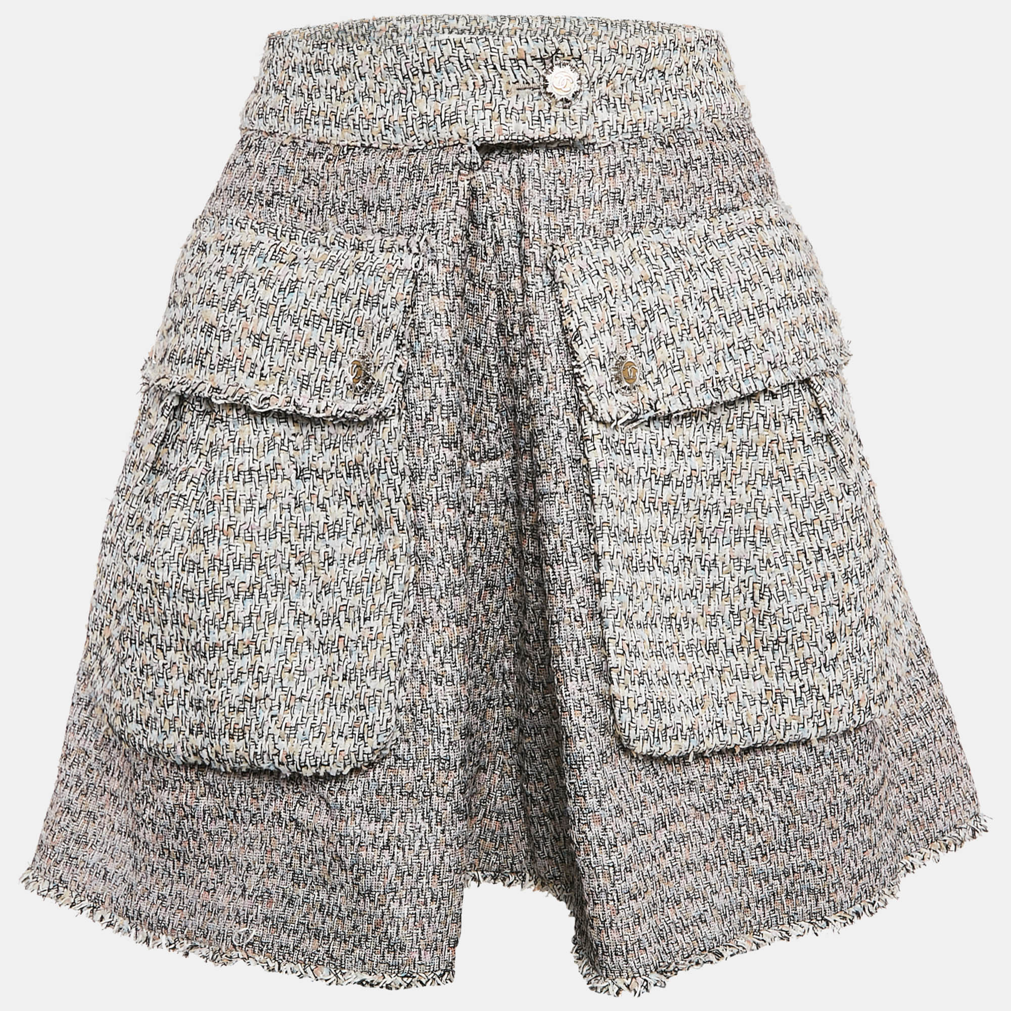 

Chanel Multicolor Tweed Raw Edge Mini Skirt M