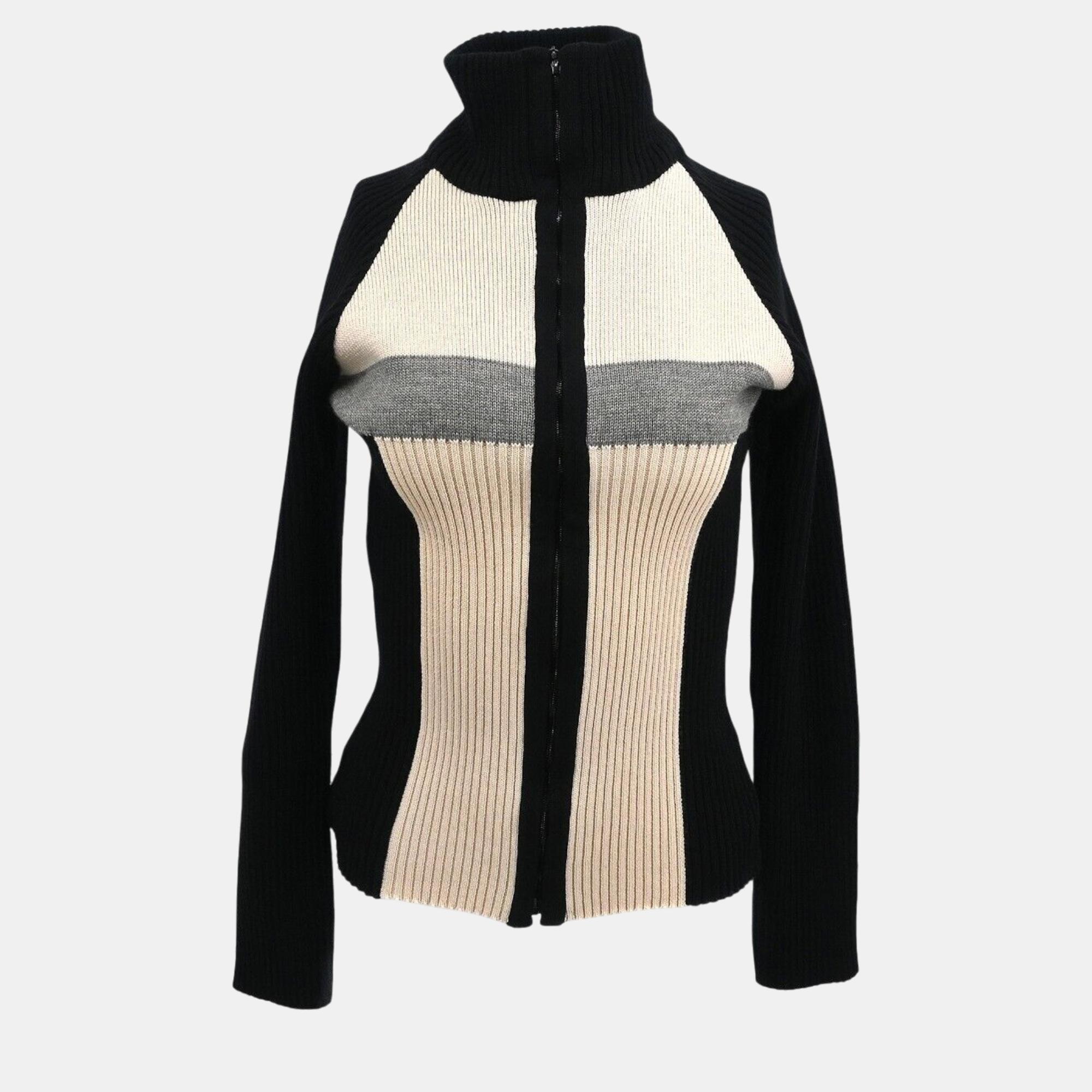 

Chanel Sport Line Zip Up Top Black 03A #38, Multicolor