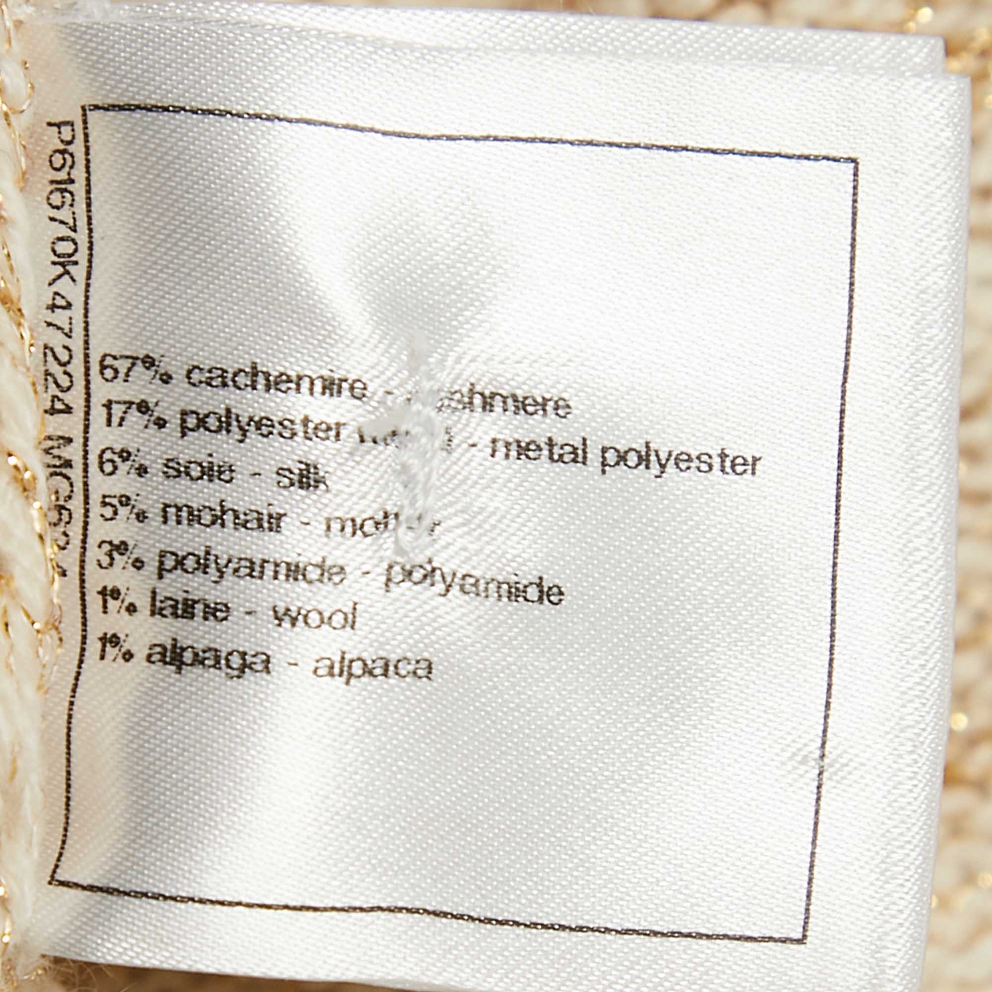 Chanel Multicolor Intarsia Lurex Knit Sweater M 