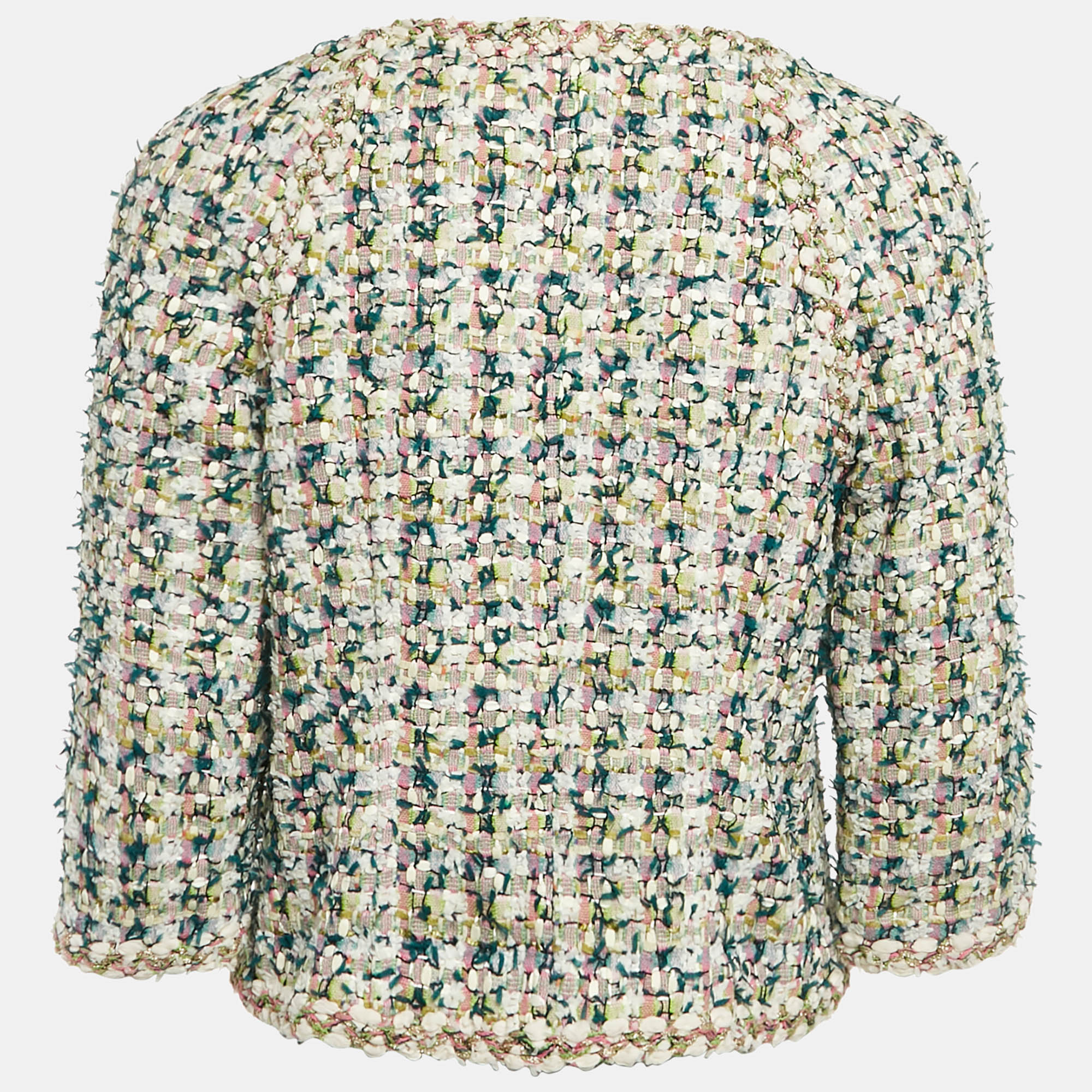 Chanel Multicolor Tweed Button Front Paris-Greece Fantasy Jacket M 