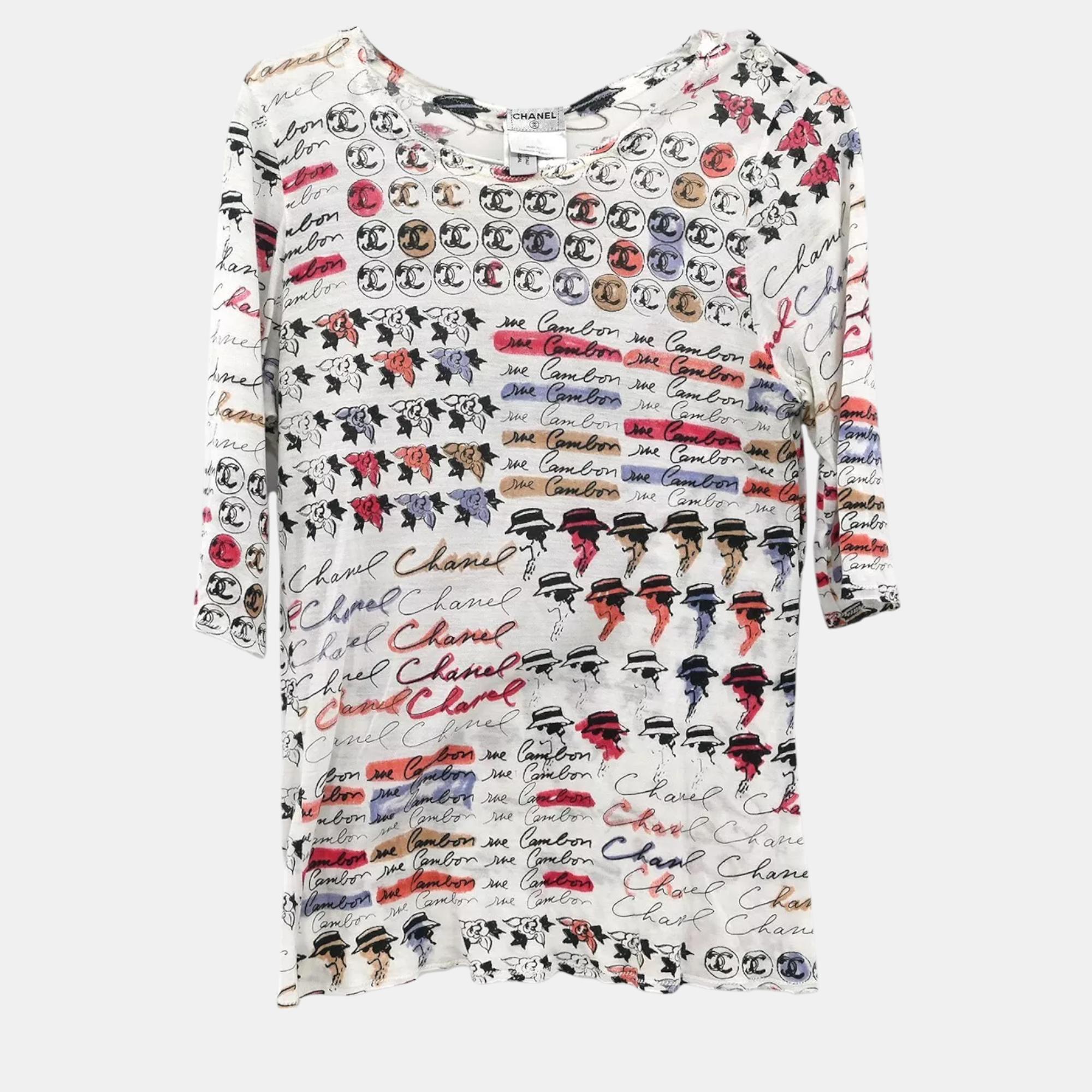 

Chanel White T-shirt Women's Size