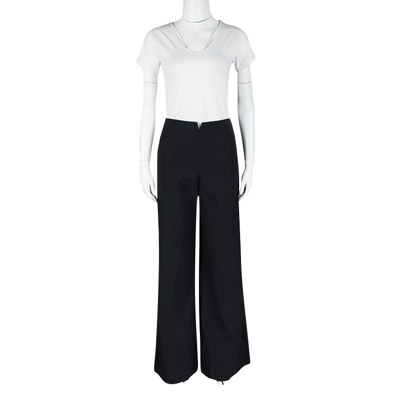 Chanel Black High Waist Wide Leg Pants