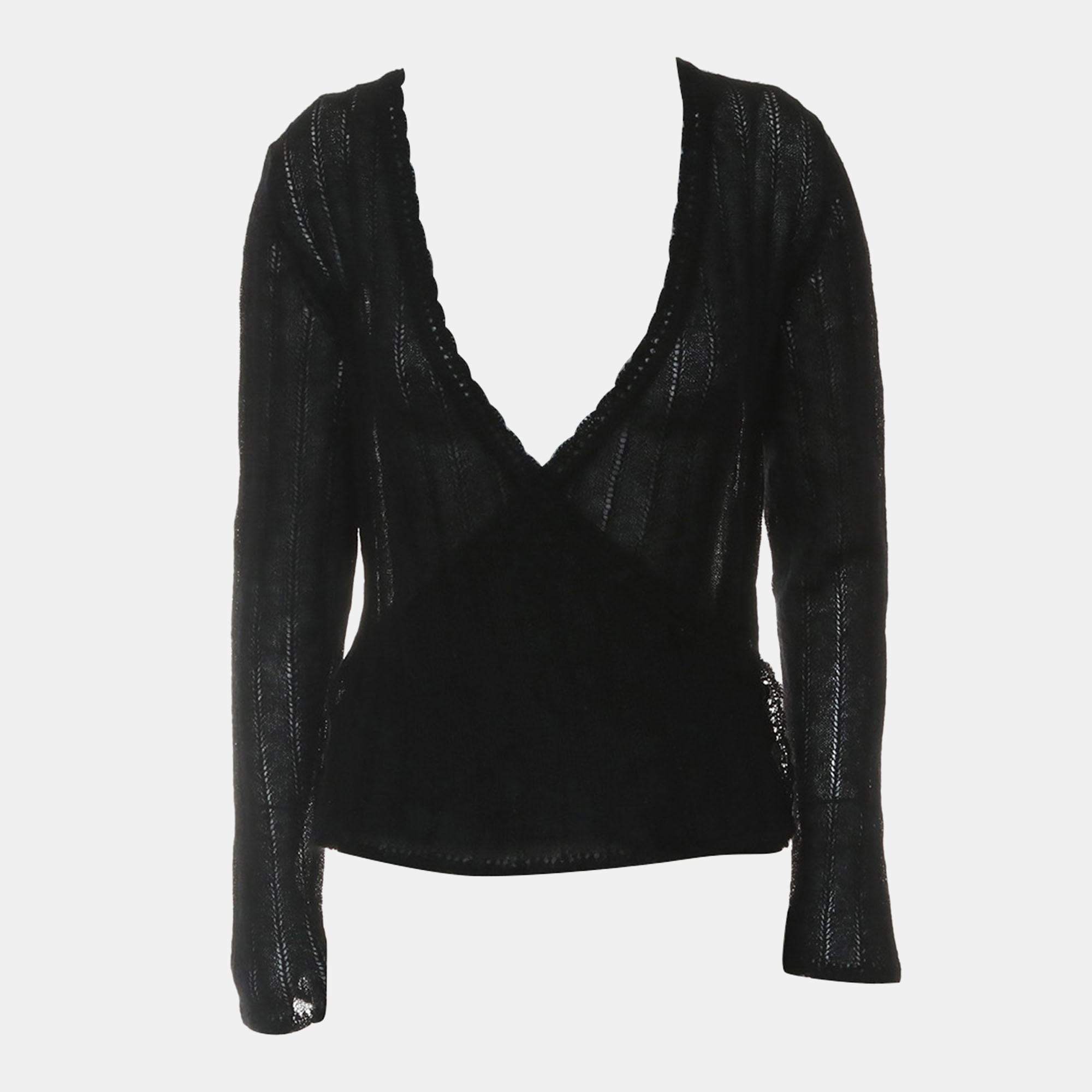 

Chanel Black Button-up Sweater