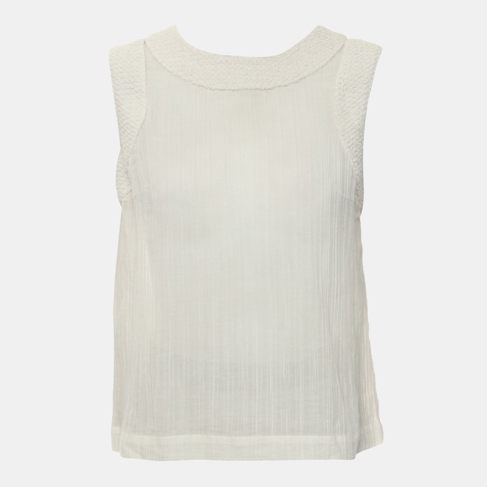 

Chanel White Sleeveless Top