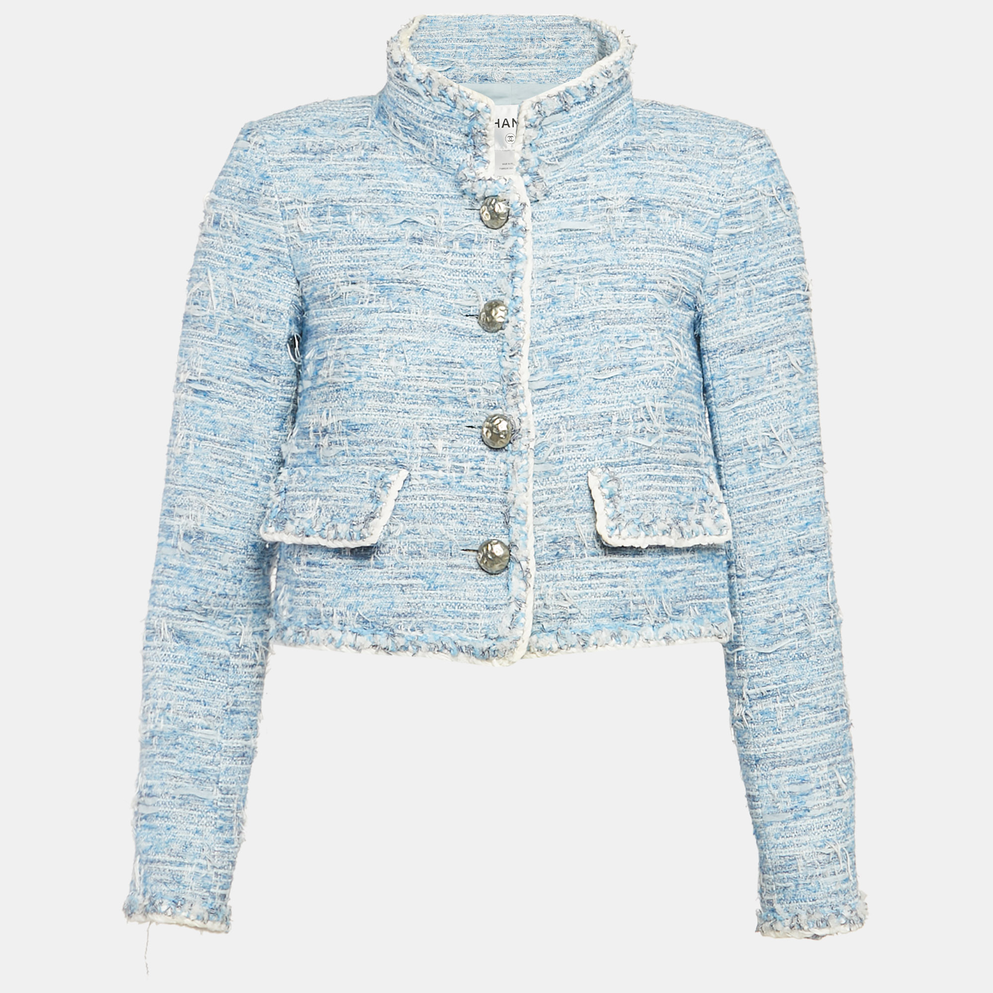 

Chanel Blue Blouse Long Sleeve Jacket S