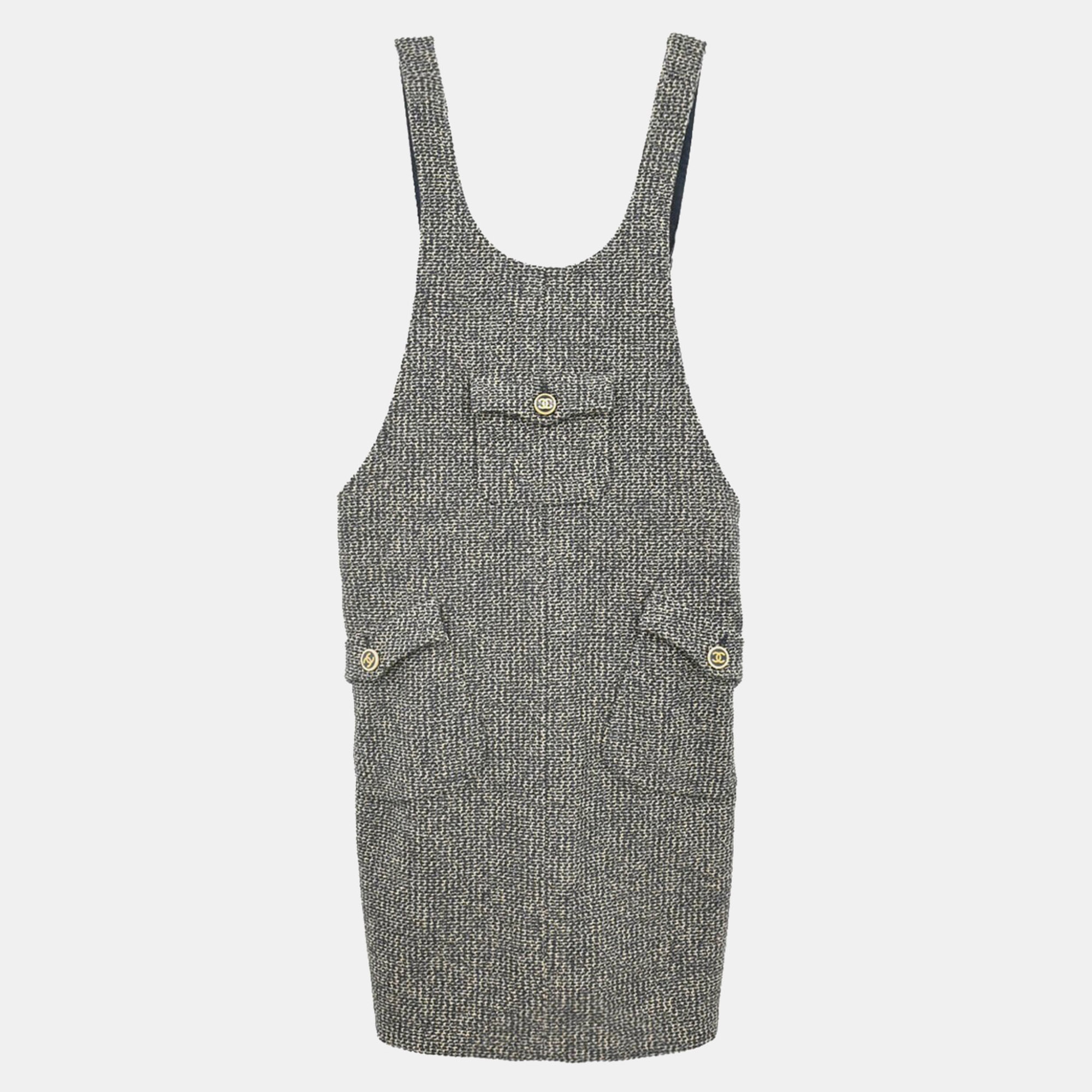 Chanel Sleeveless Dress Black Size FR 38