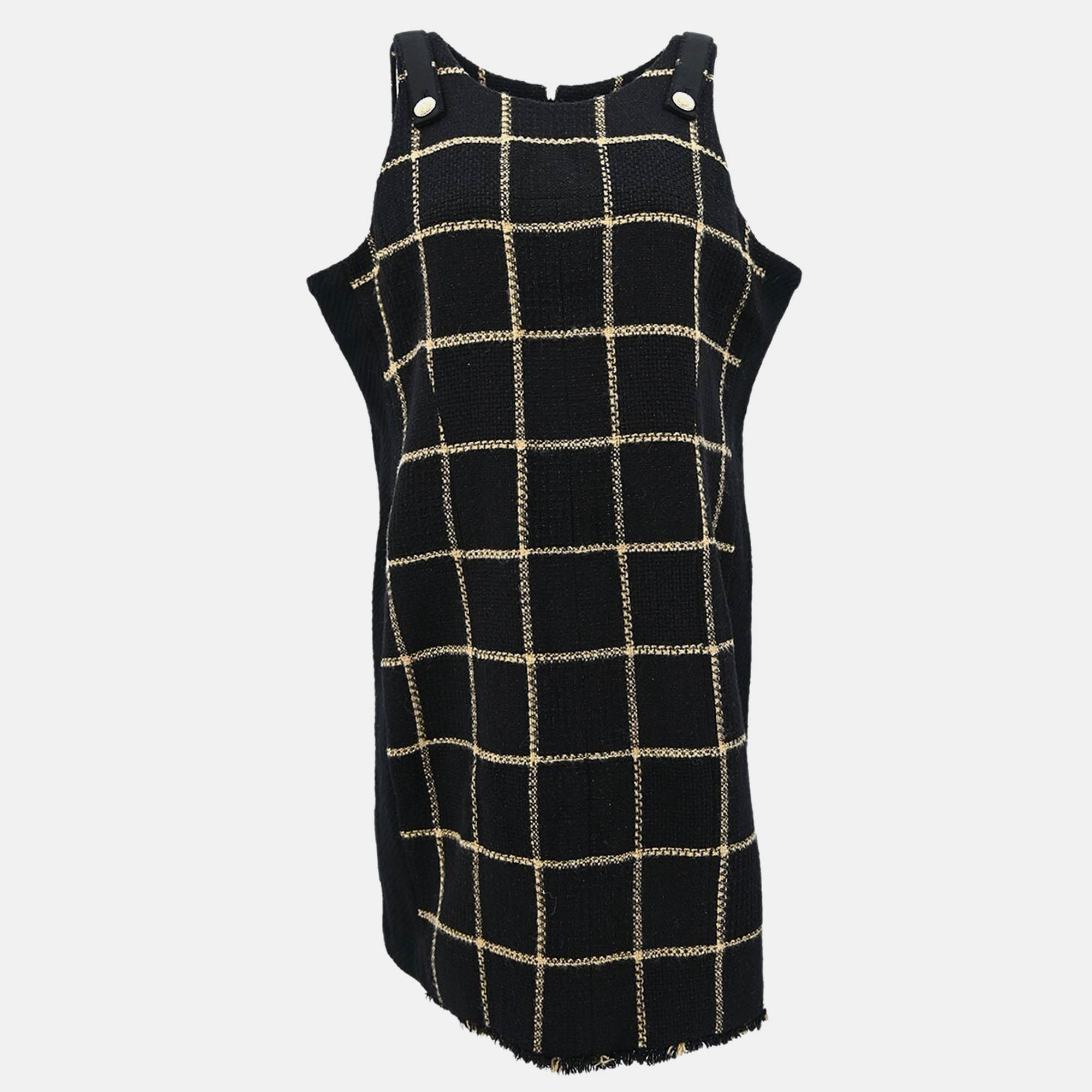 

Chanel Sleeveless Black Wool Dress Size 40
