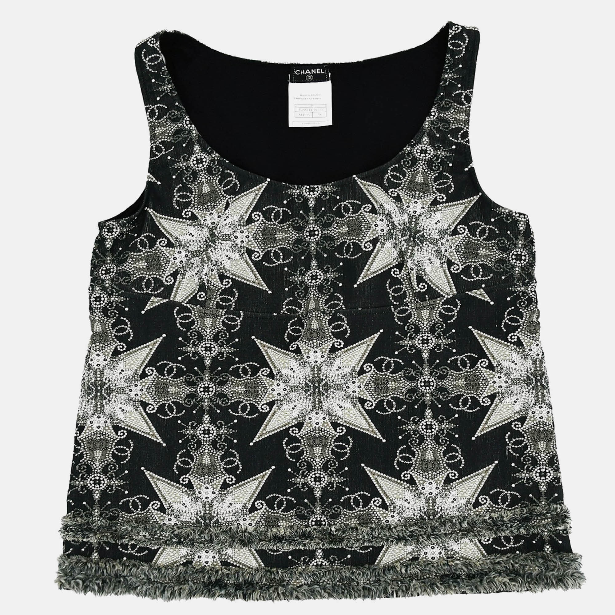 

Chanel Sleeveless Top Black 06P #38