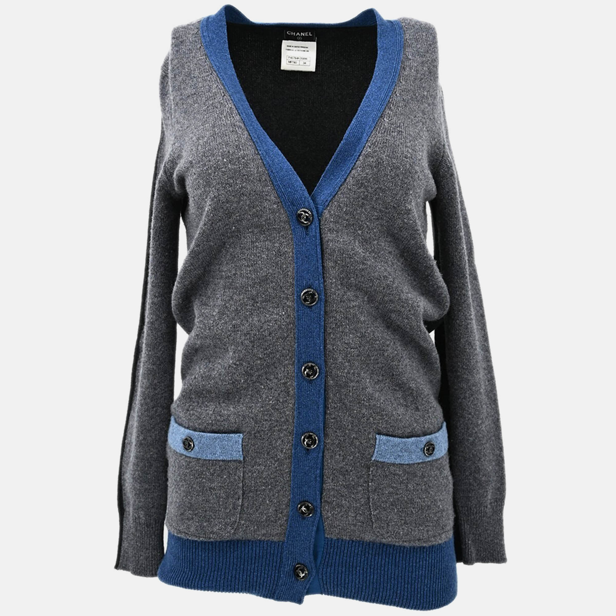 

Chanel Cardigan Gray Size 34, Grey