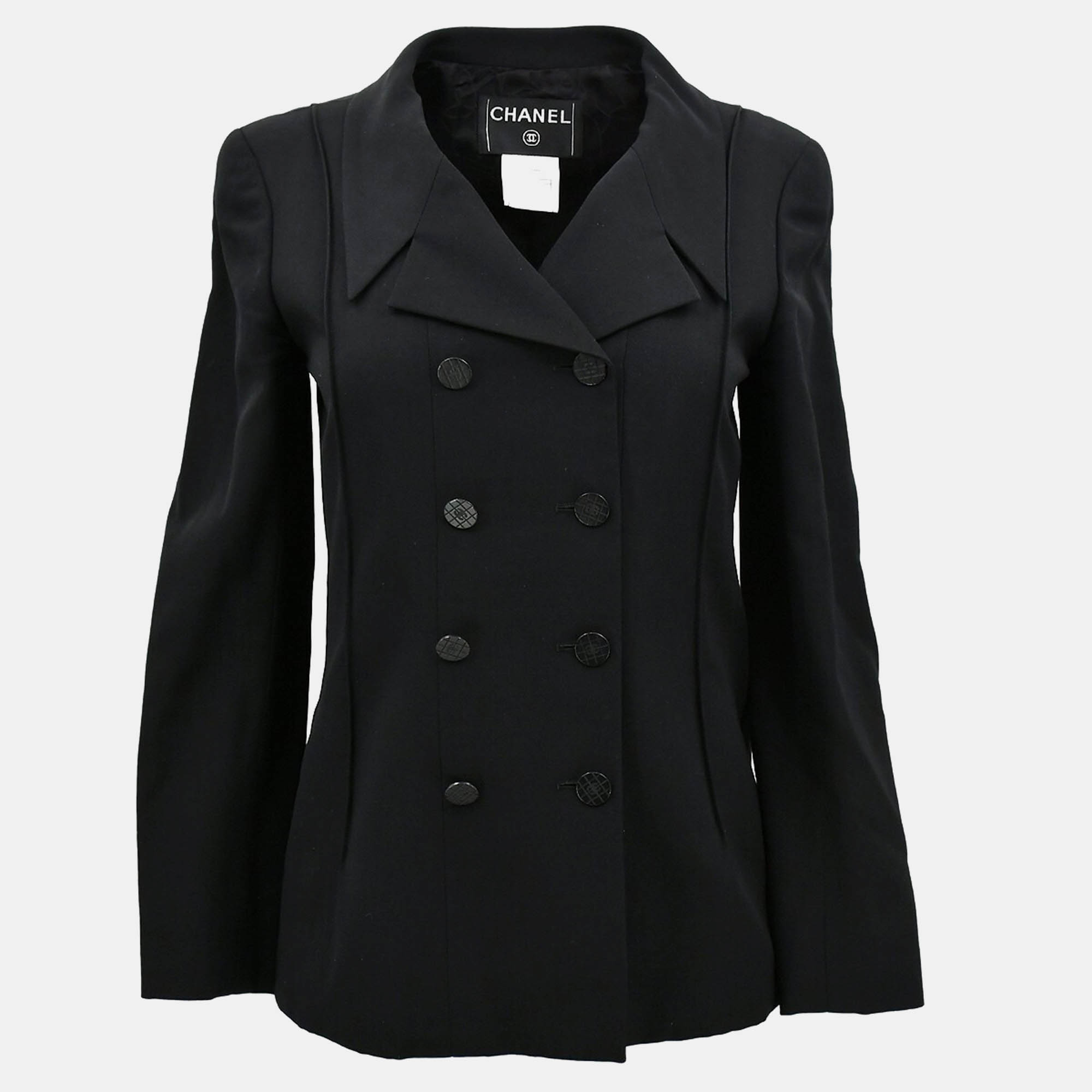 

Chanel Single Breasted Jacket Black Size 34