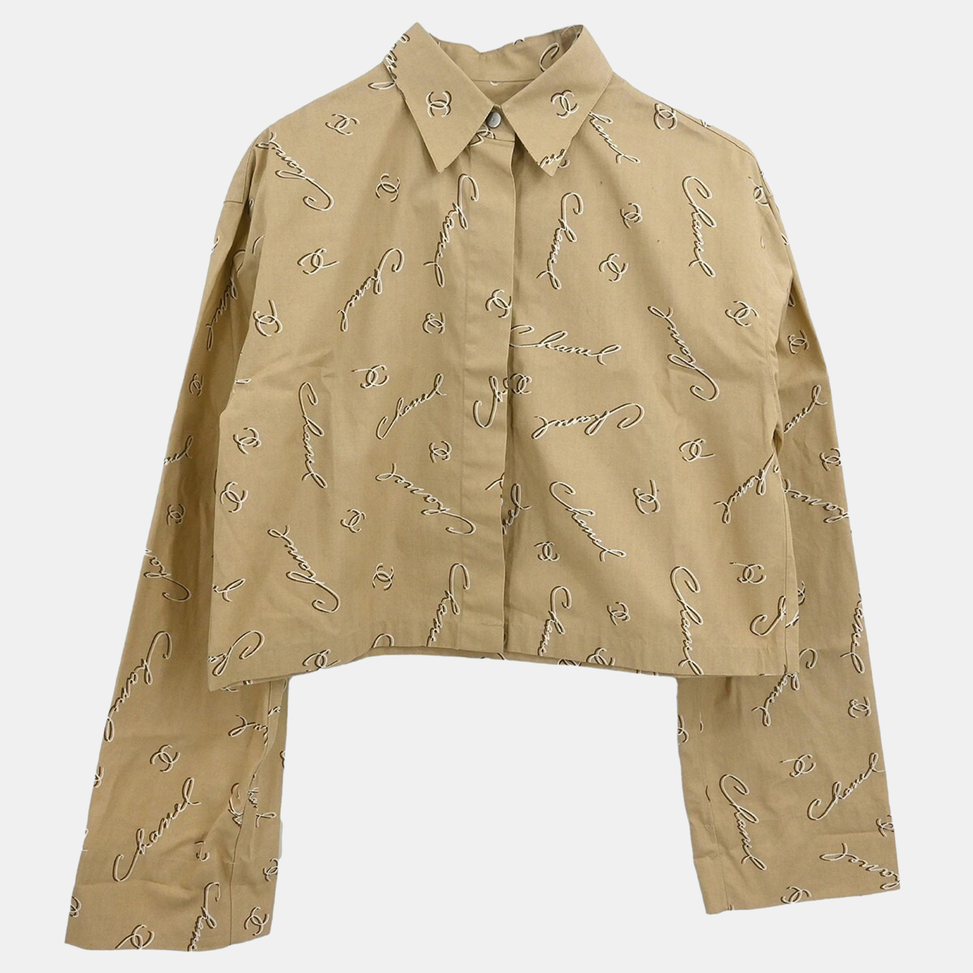 

Chanel 99P Beige Cotton Blouse Shirt Top