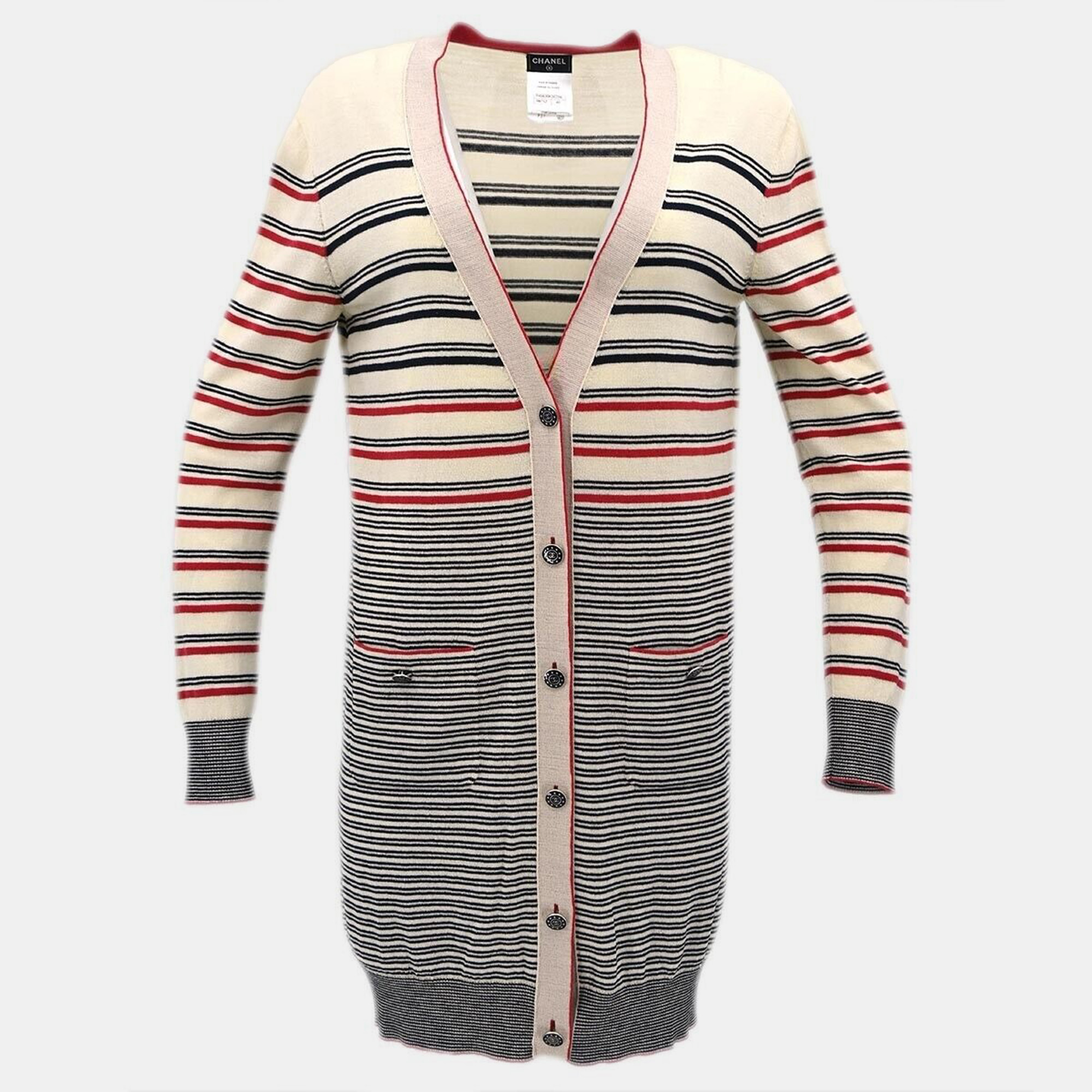 

Chanel Cardigan Ivory #40, Beige