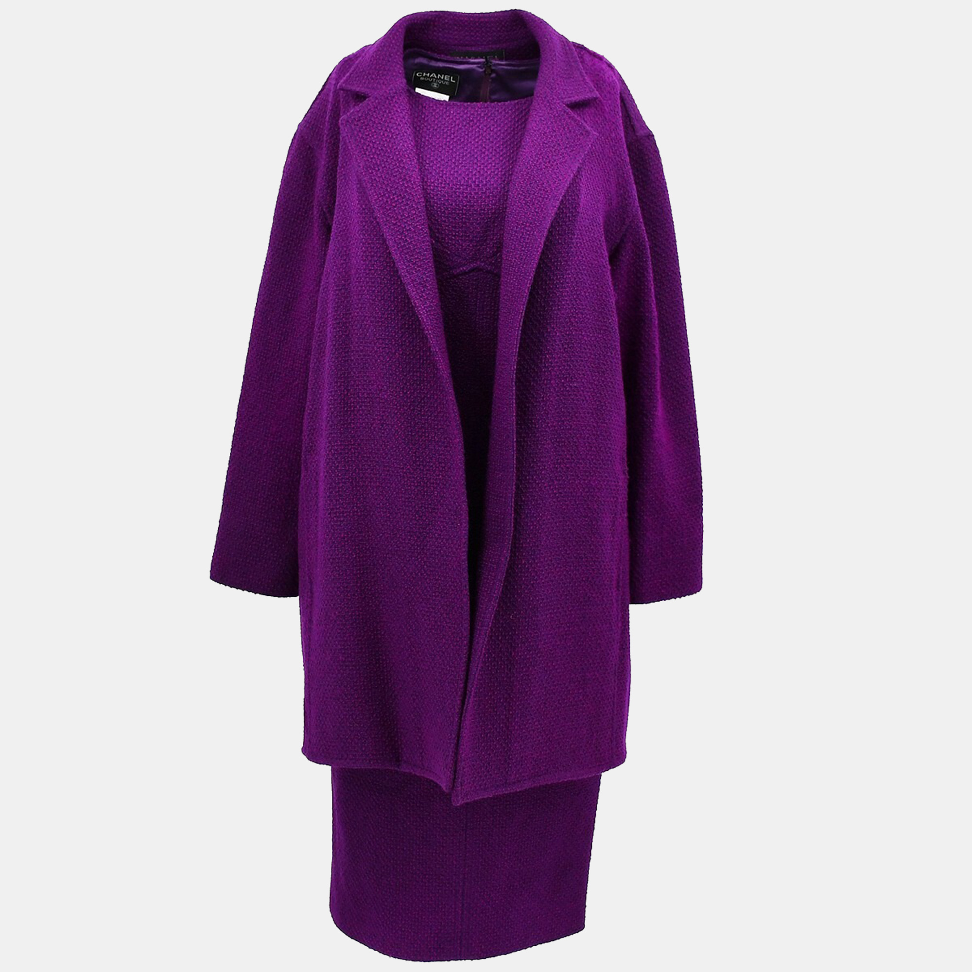 

Chanel Setup Suit Jacket Dress Purple 95A #38