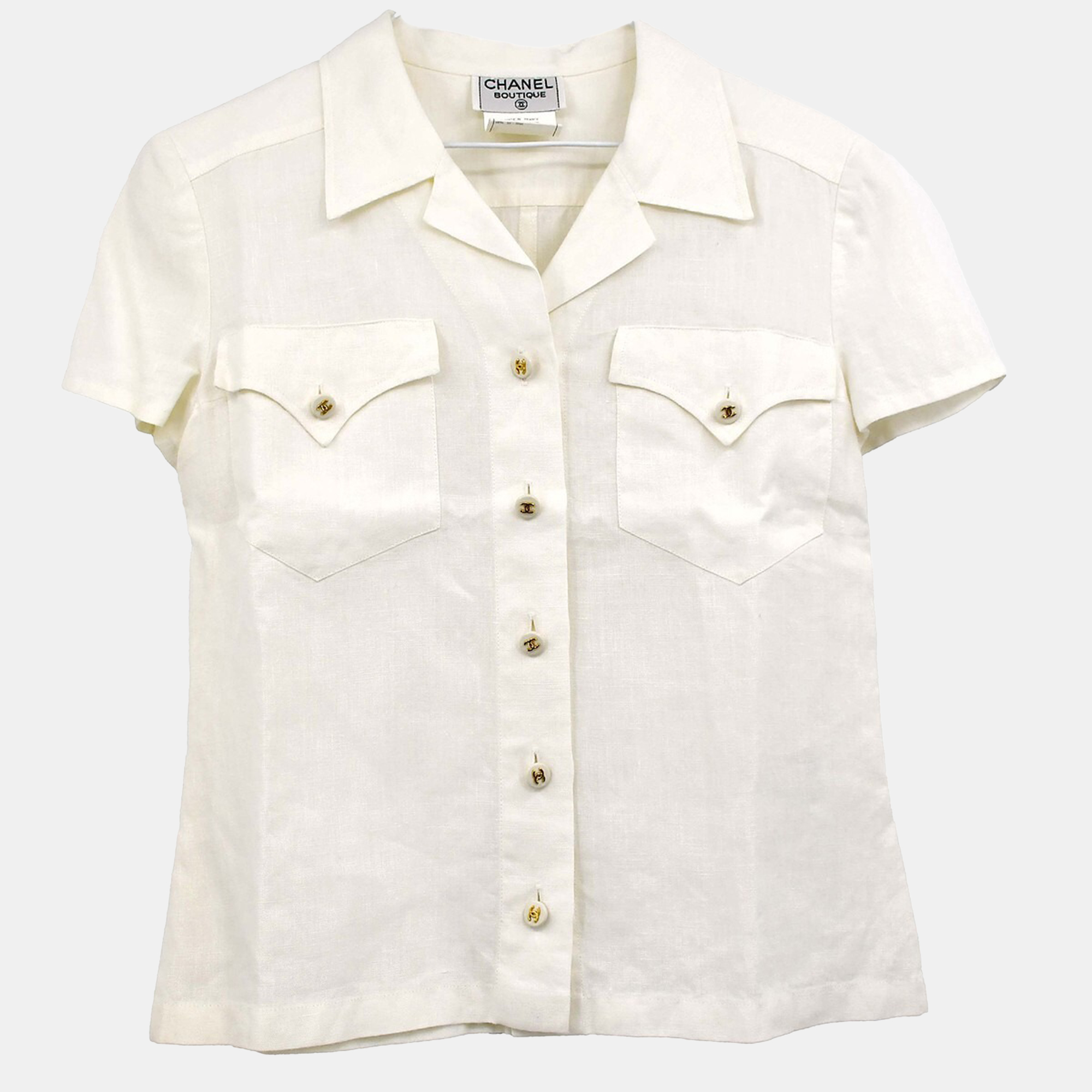 

Chanel Short Sleeve Shirt White