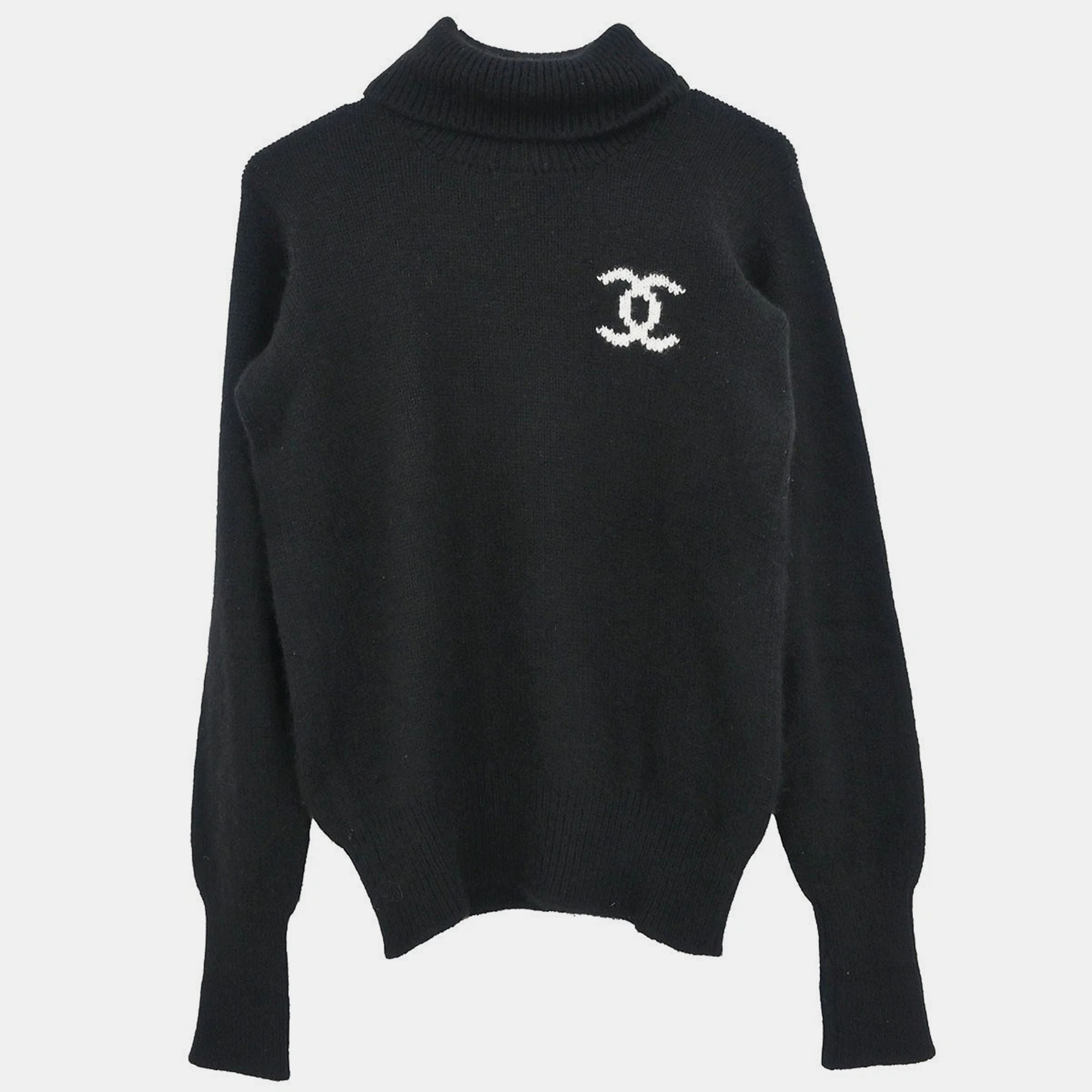 Pre-owned Chanel Black Sweater Size L