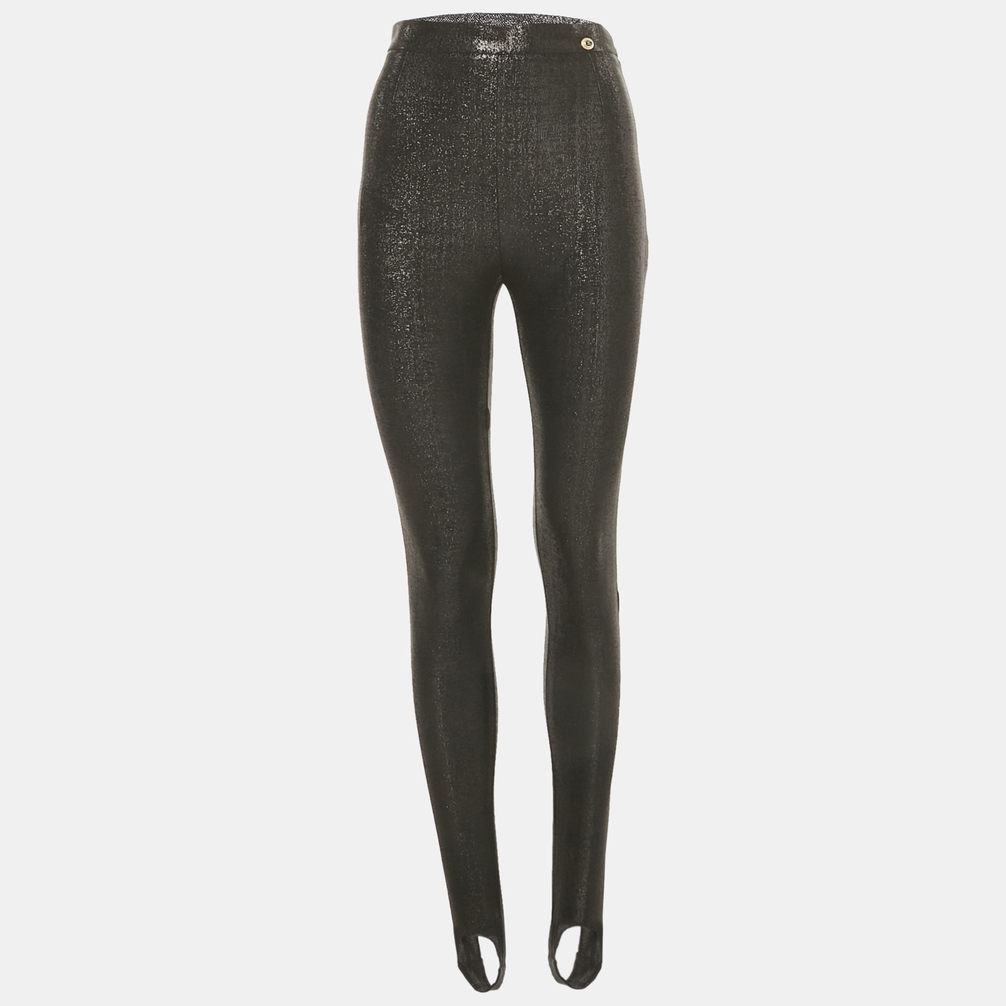 

Chanel Black Lamé Stir-Up Legging S