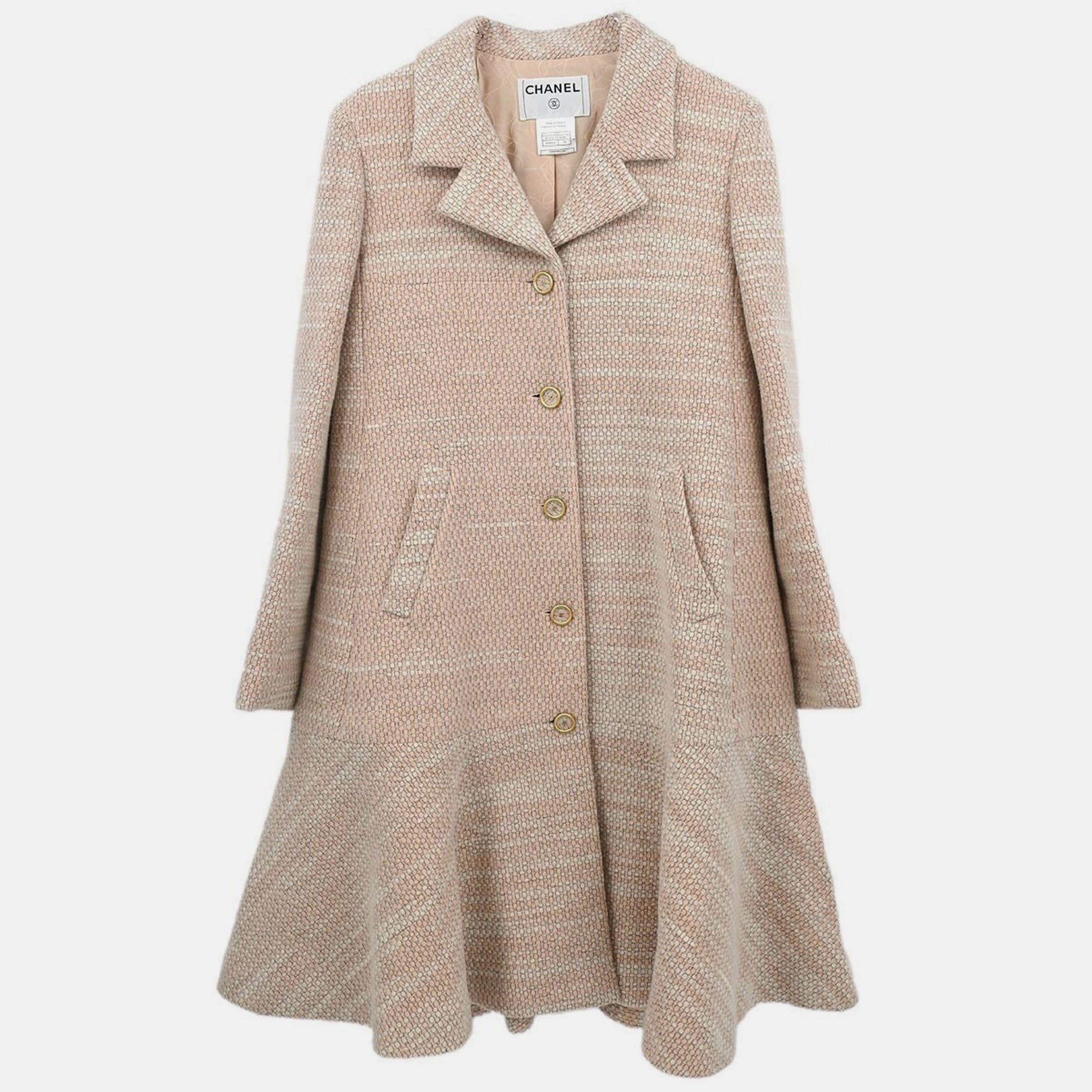 

Chanel Single Breasted Coat Pink 01A #38