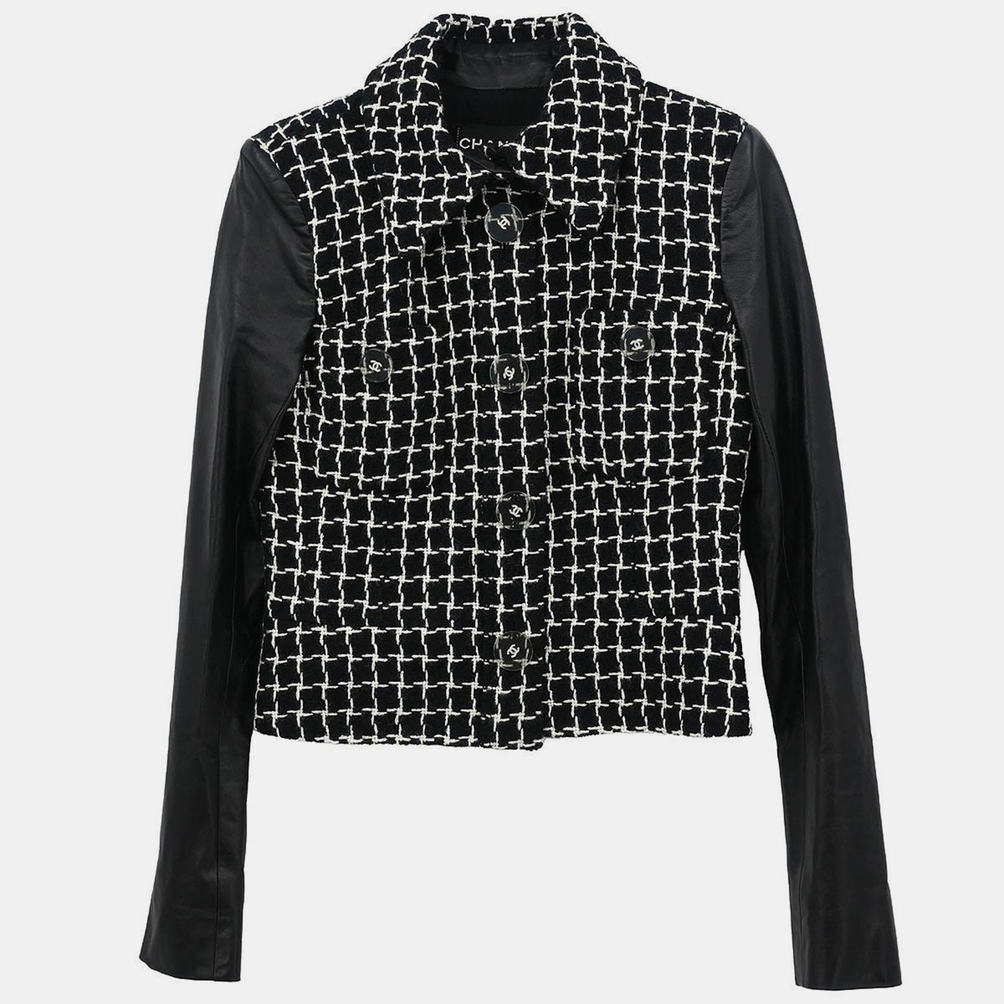 

Chanel Single Breasted Jacket Black #36
