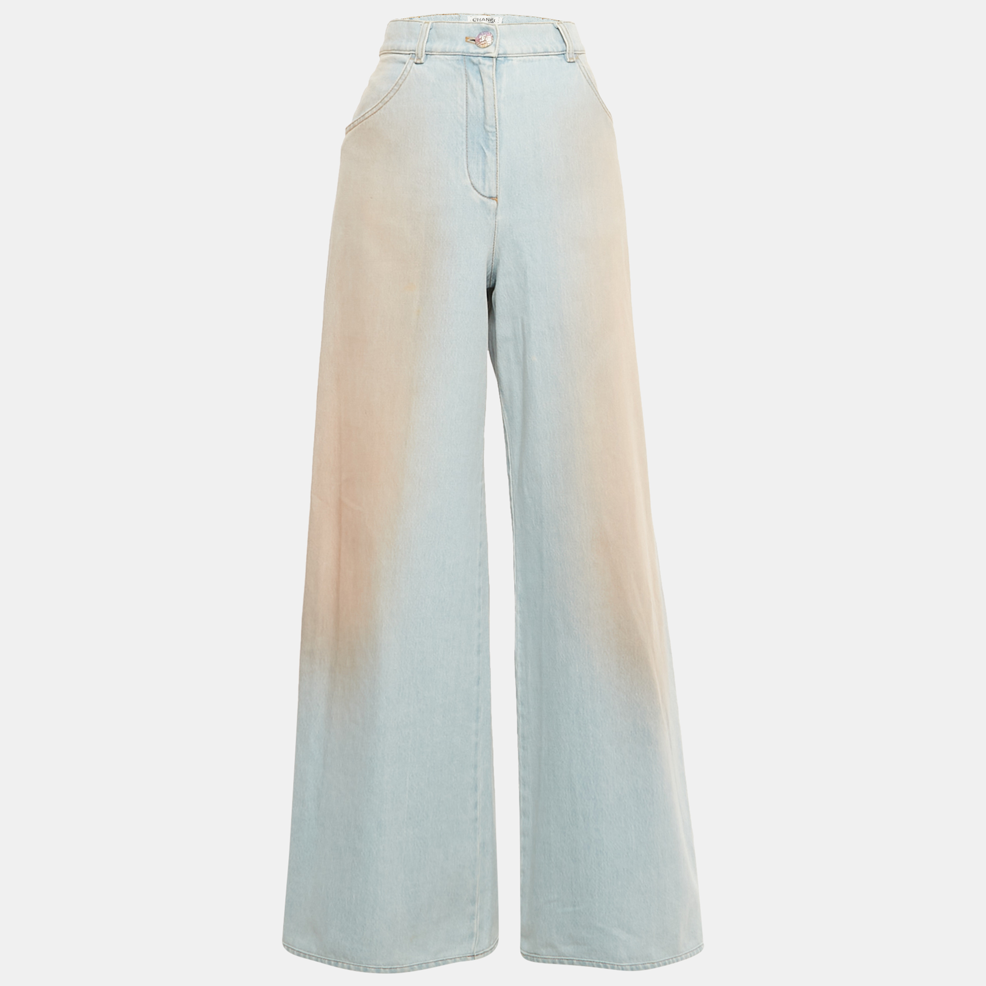 

Chanel Blue Denim Flared Jeans M/Waist 26"