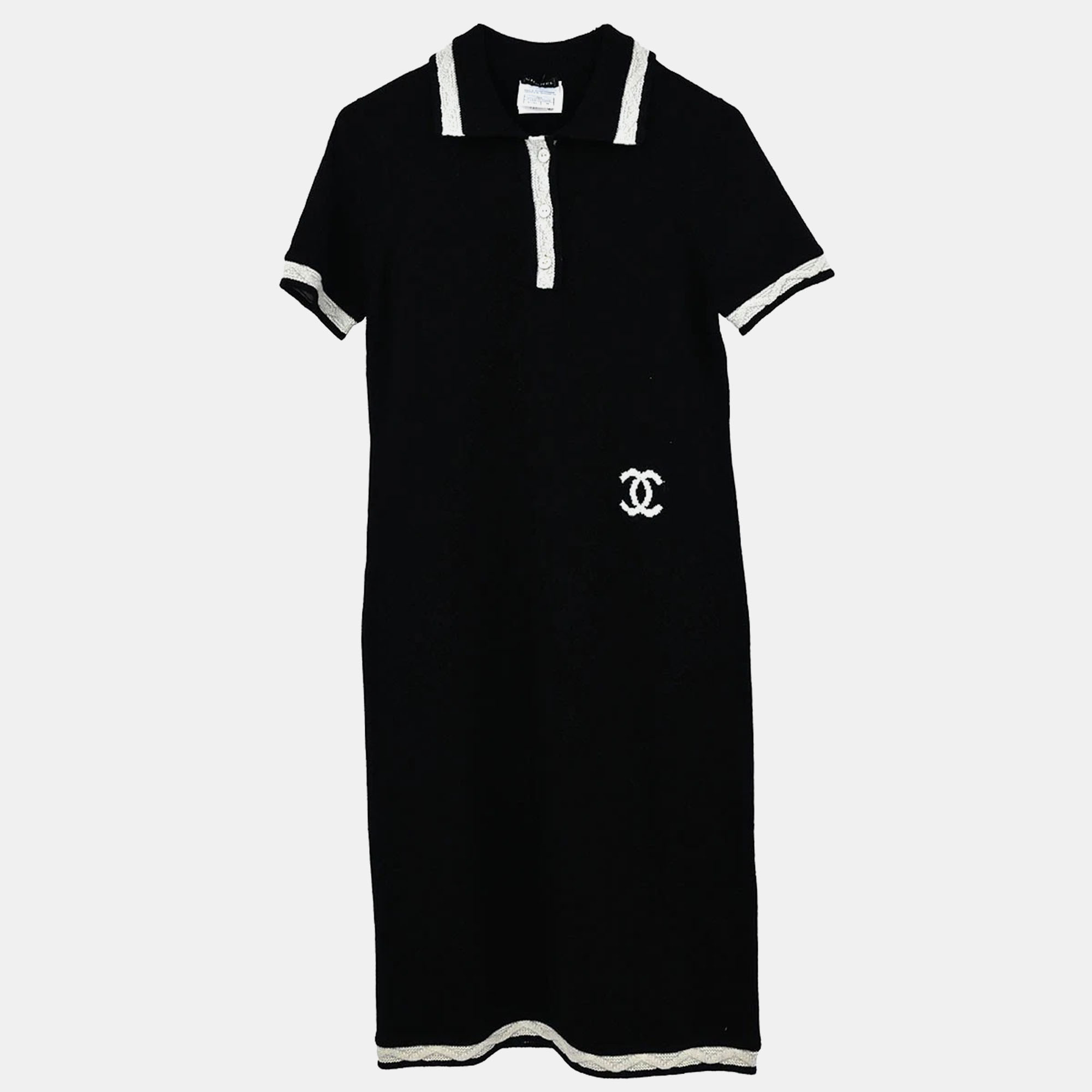 

Chanel Short Sleeve Dress Black #38